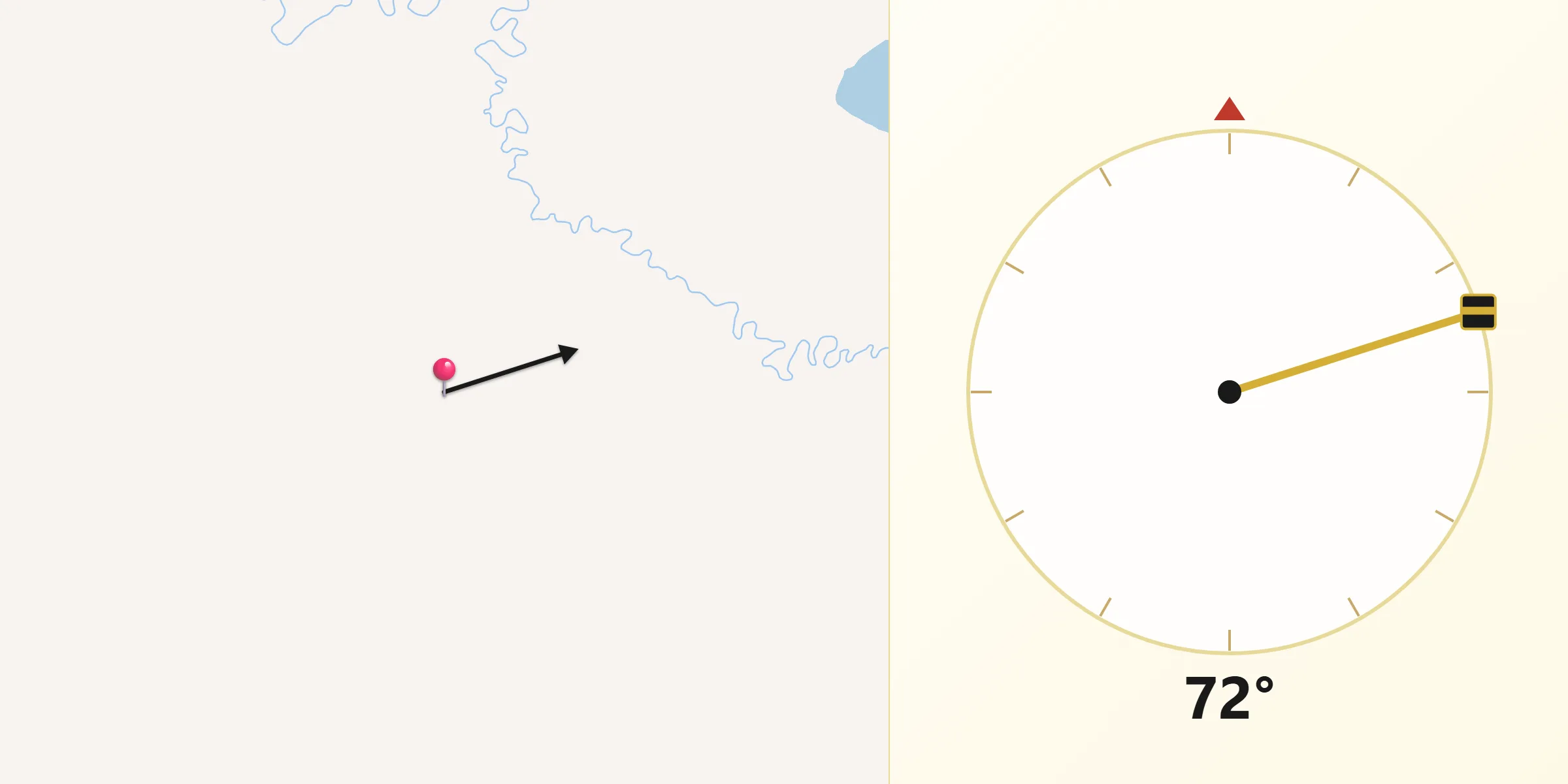 Dirección de la Qibla desde Provincia Marbán