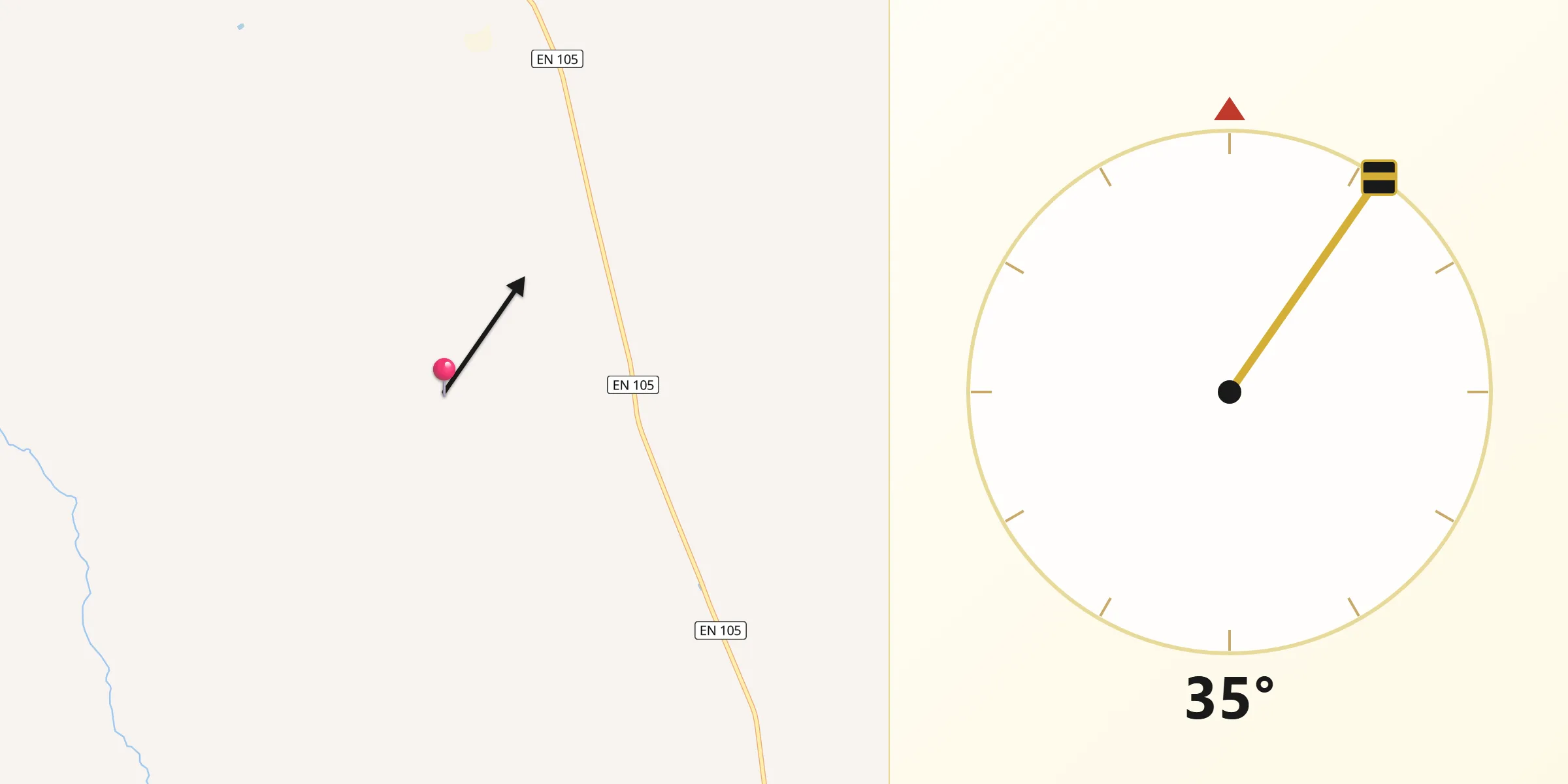Direção da Qibla a partir de Gambos