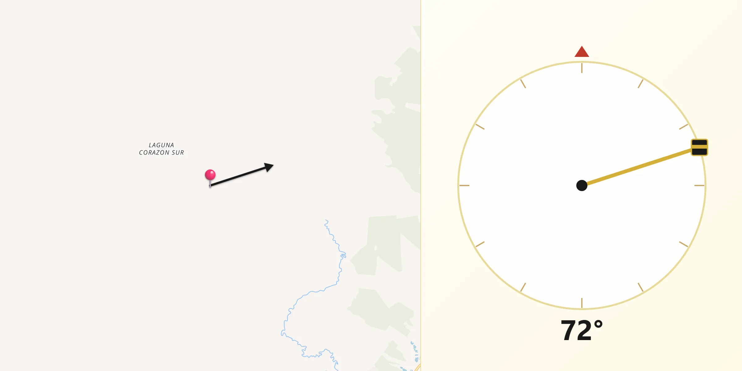 Dirección de la Qibla desde Guarayos