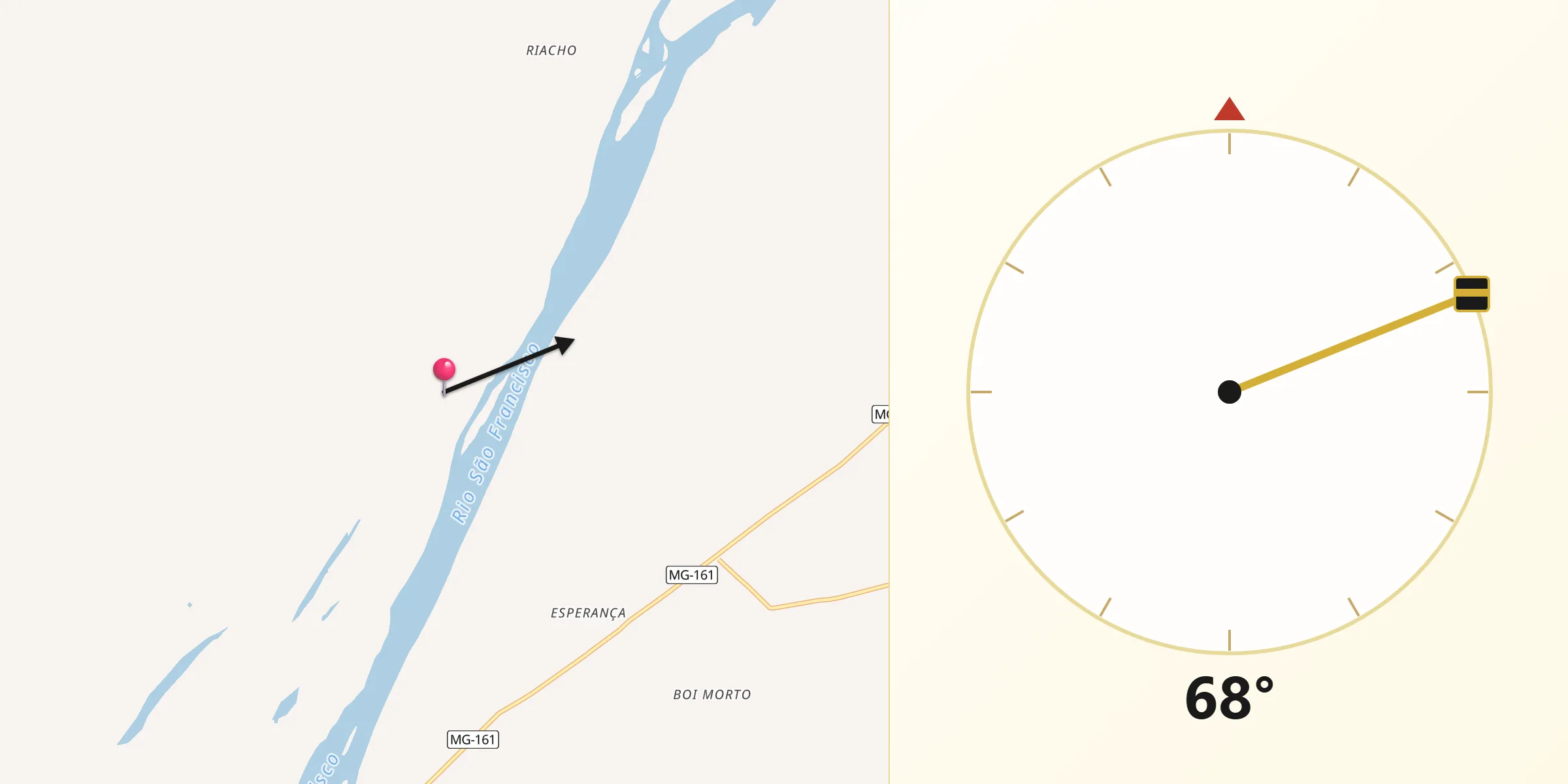 Direção da Qibla a partir de São Francisco