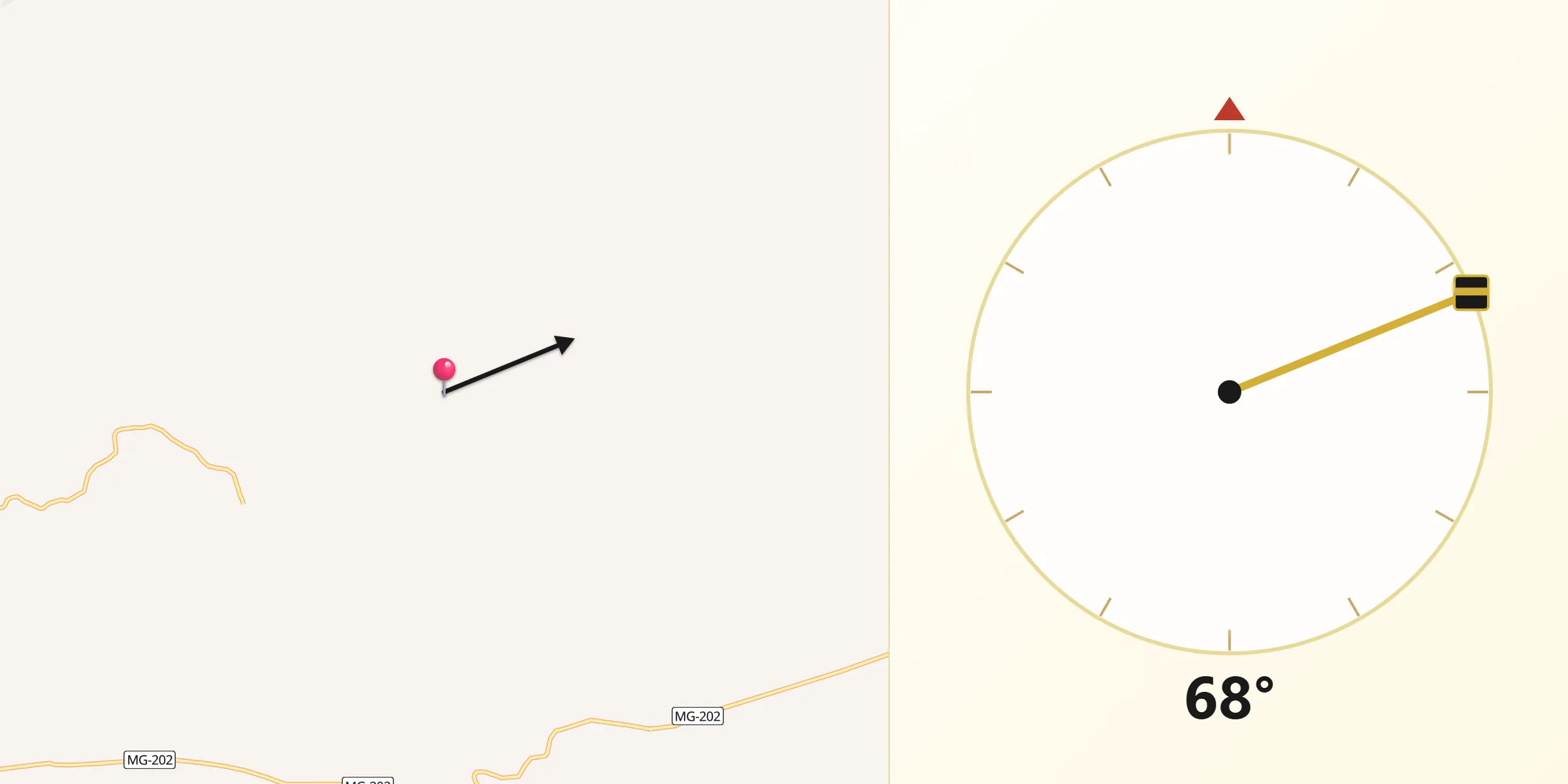 Direção da Qibla a partir de São João da Ponte