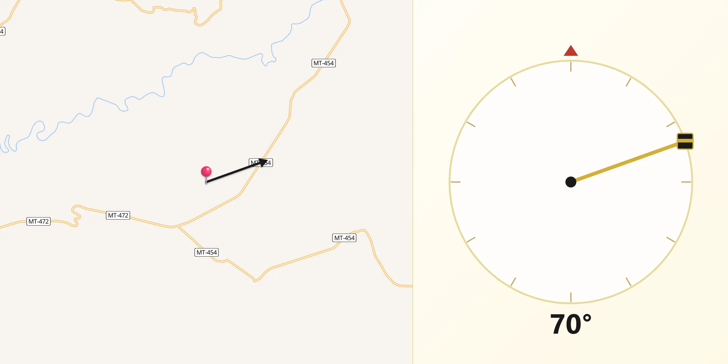 Direção da Qibla a partir de São Pedro da Cipa