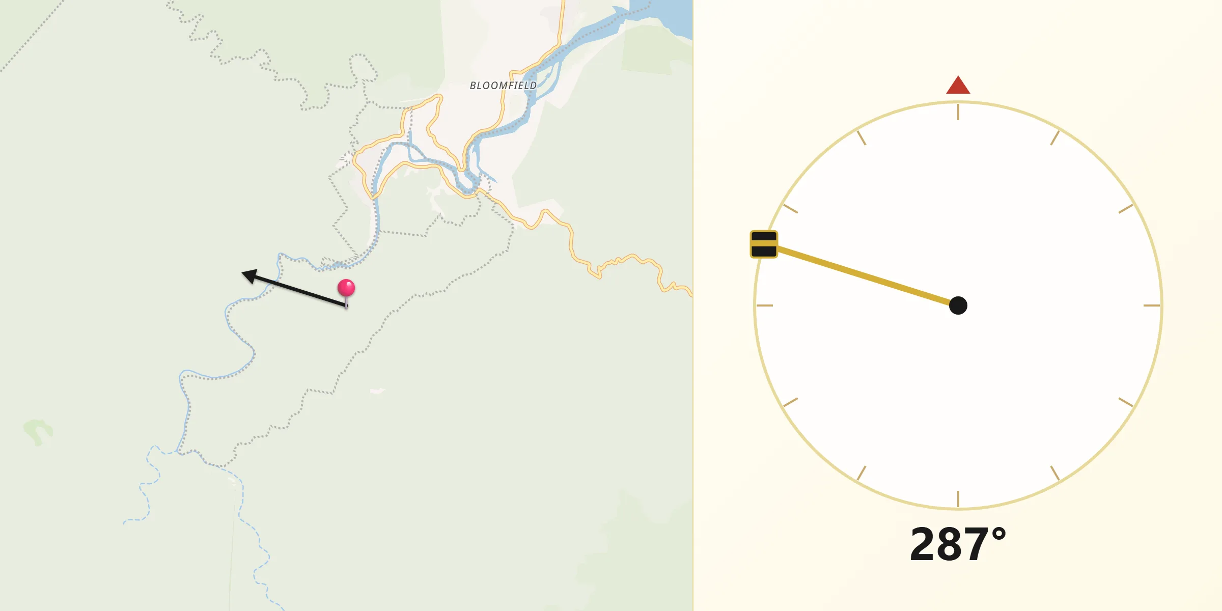 Qibla Direction from Wujal Wujal