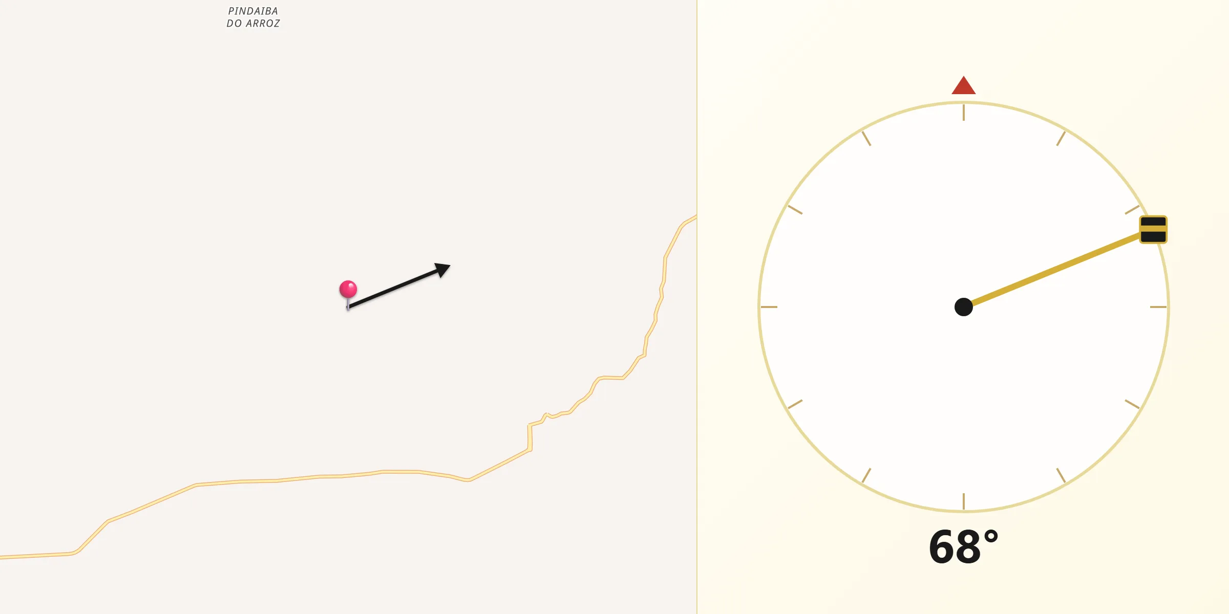 Direção da Qibla a partir de Patis