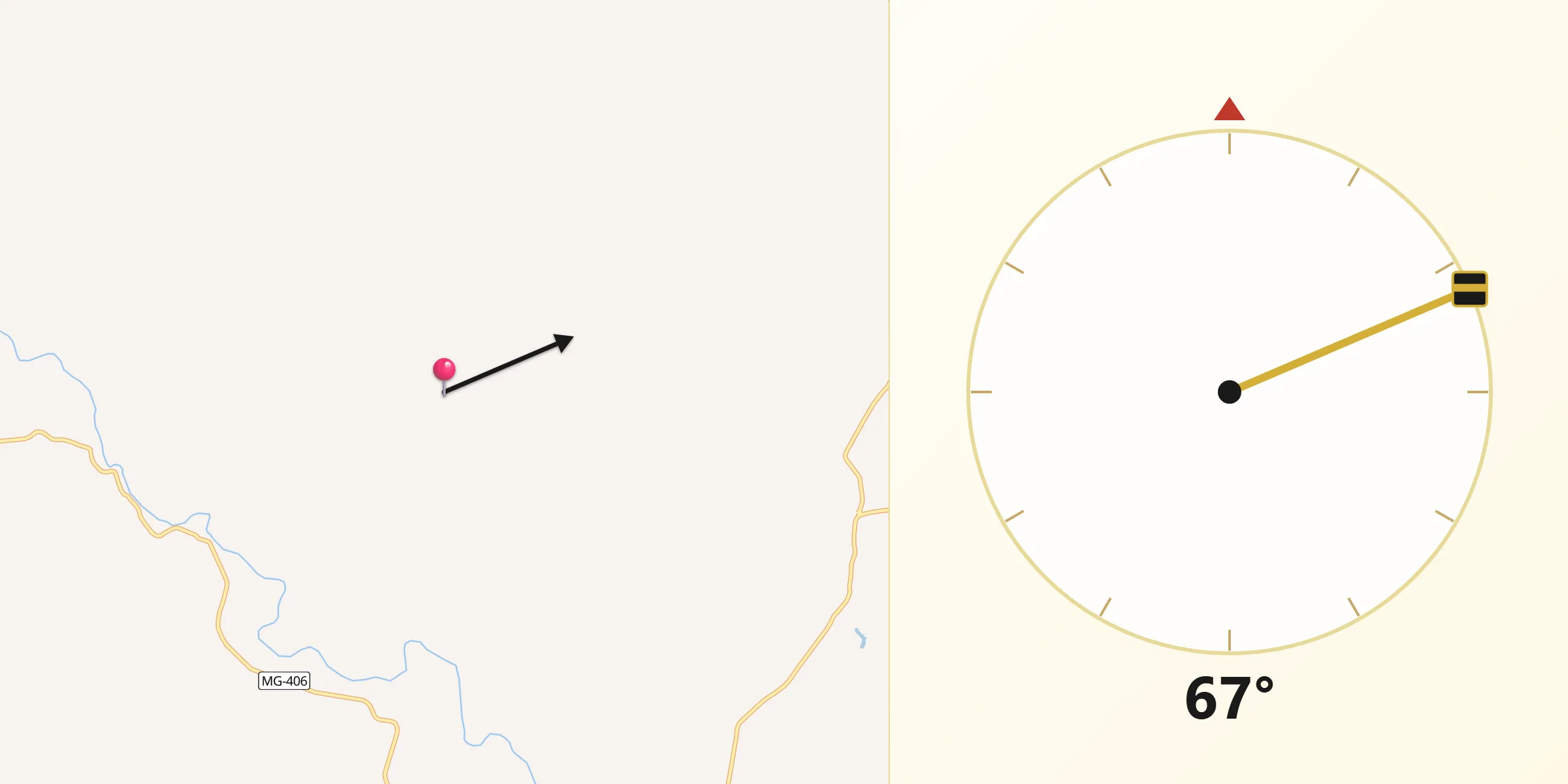 Direção da Qibla a partir de Almenara