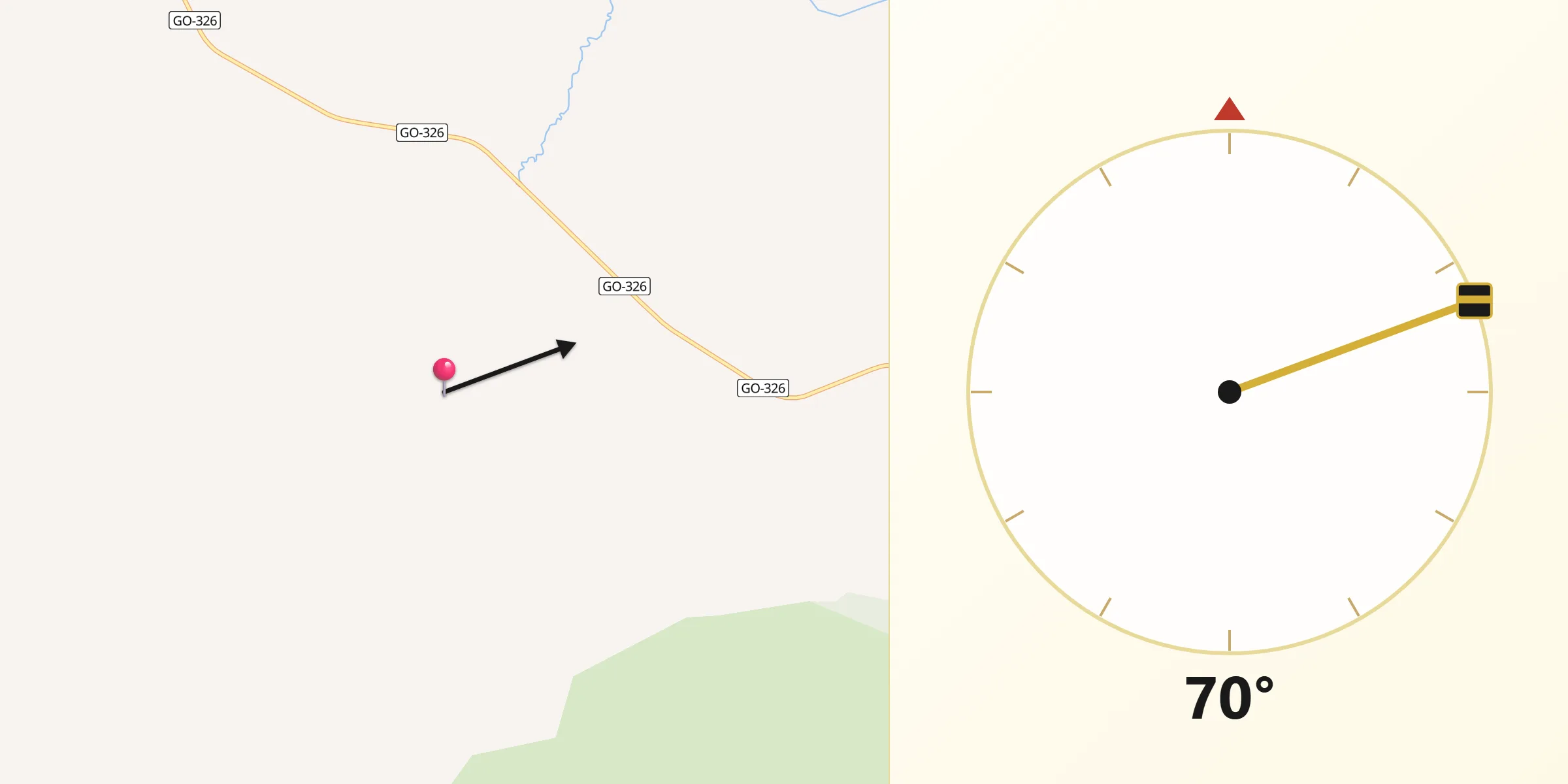 Direção da Qibla a partir de Jaupaci