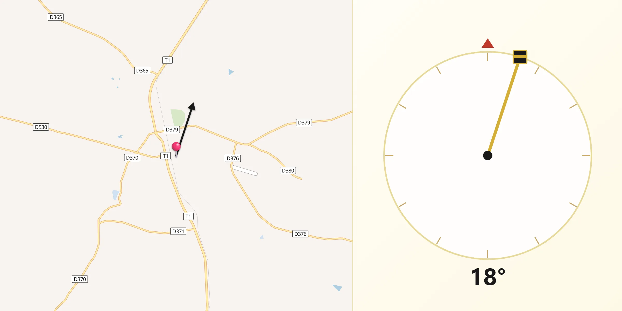 Qibla Direction from Monze