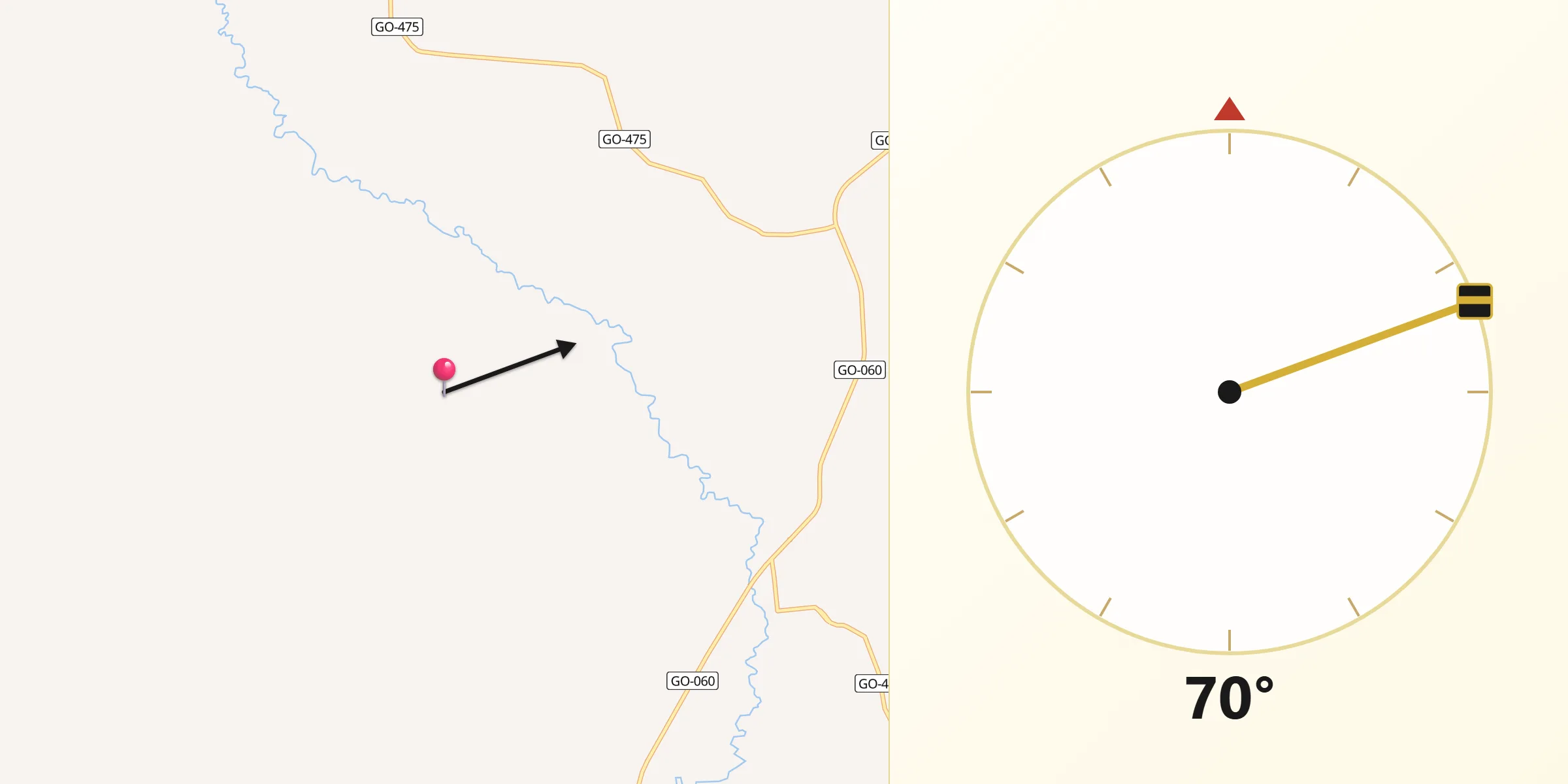 Direção da Qibla a partir de Arenópolis