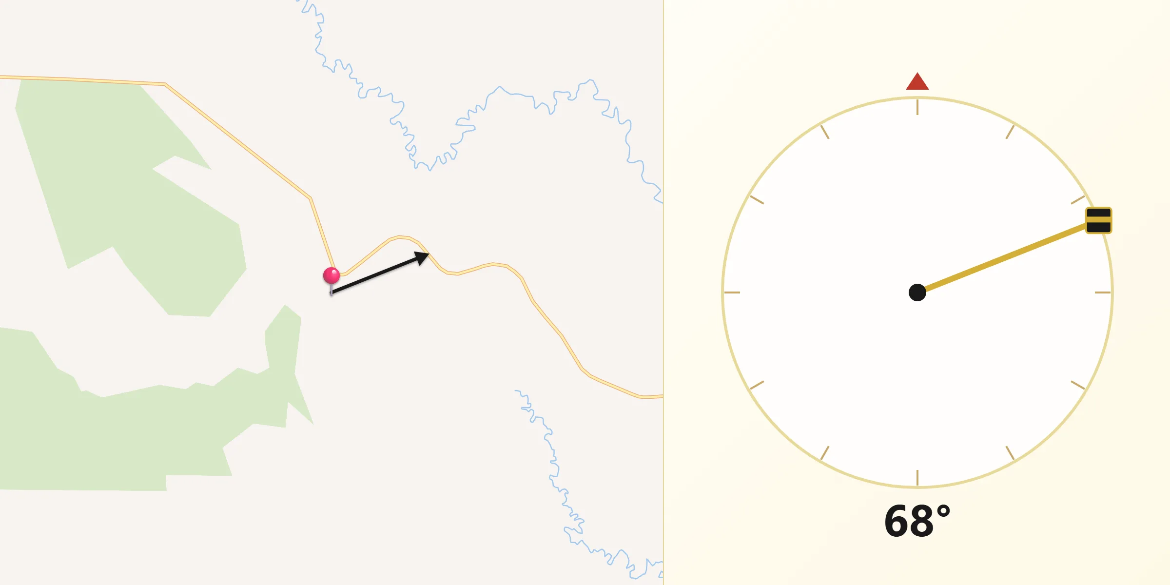 Direção da Qibla a partir de Bonfinópolis de Minas