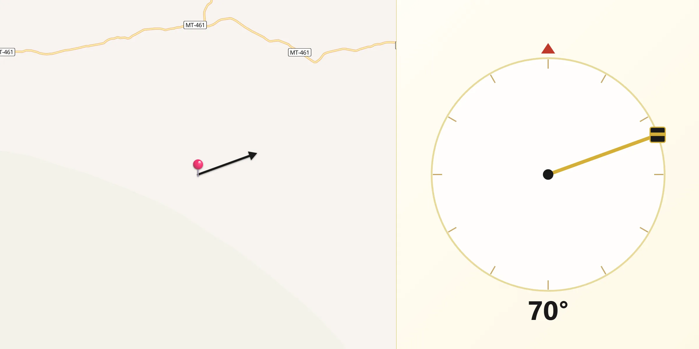 Direção da Qibla a partir de Ponte Branca