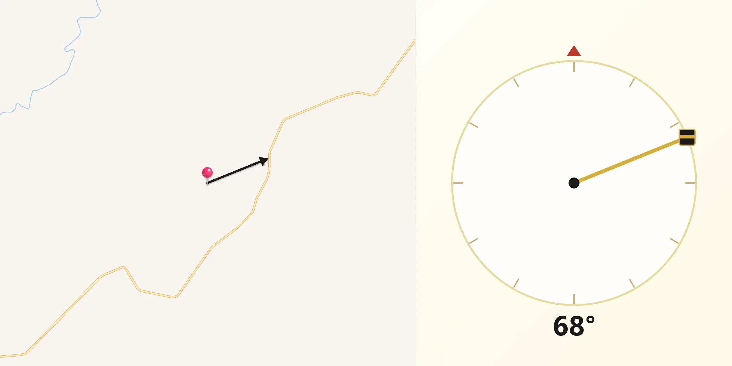 Direção da Qibla a partir de Ibiaí