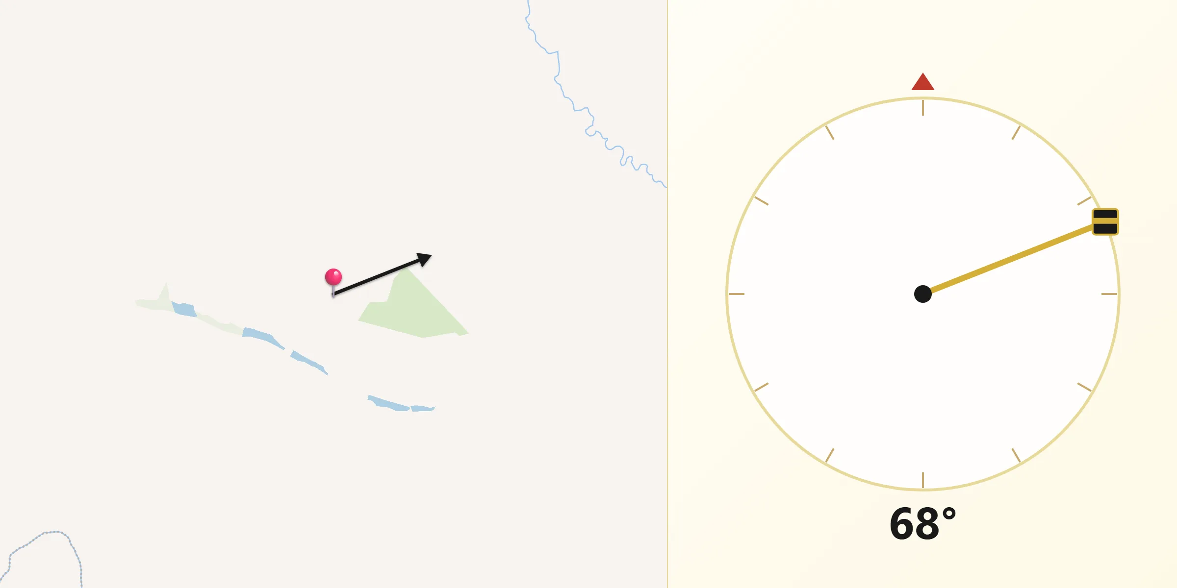 Direção da Qibla a partir de Dom Bosco