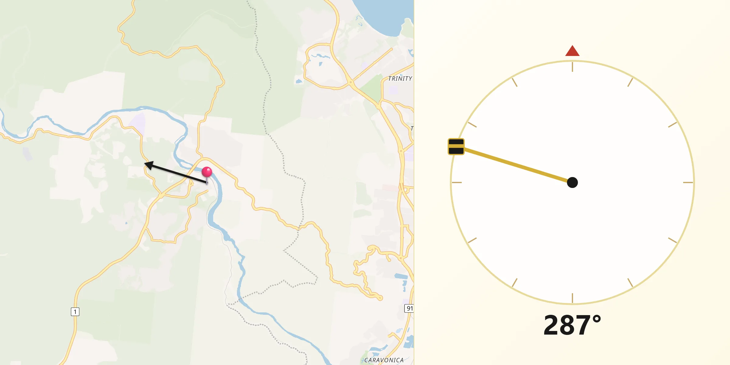 Qibla Direction from Kuranda