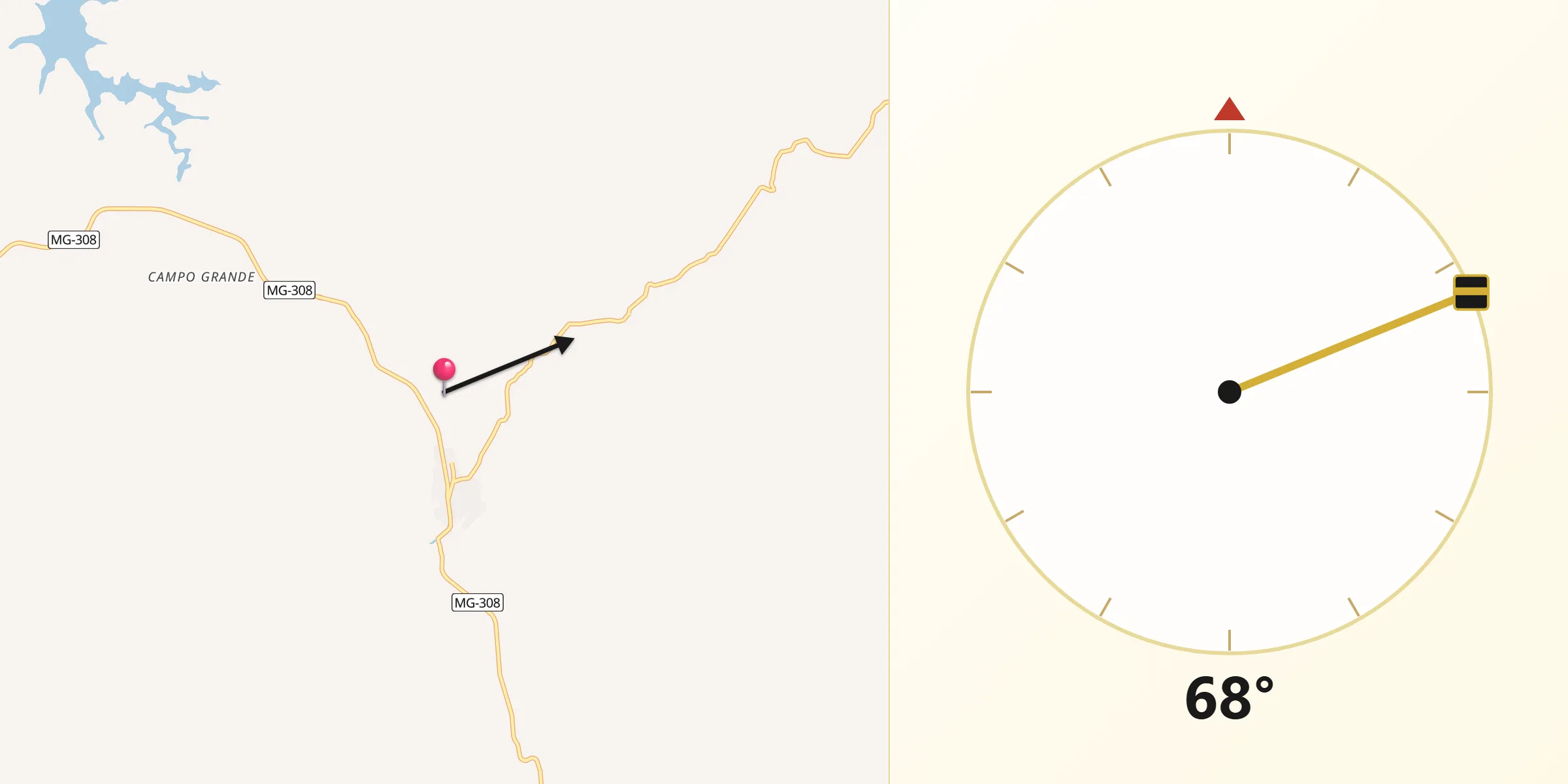 Direção da Qibla a partir de Juramento