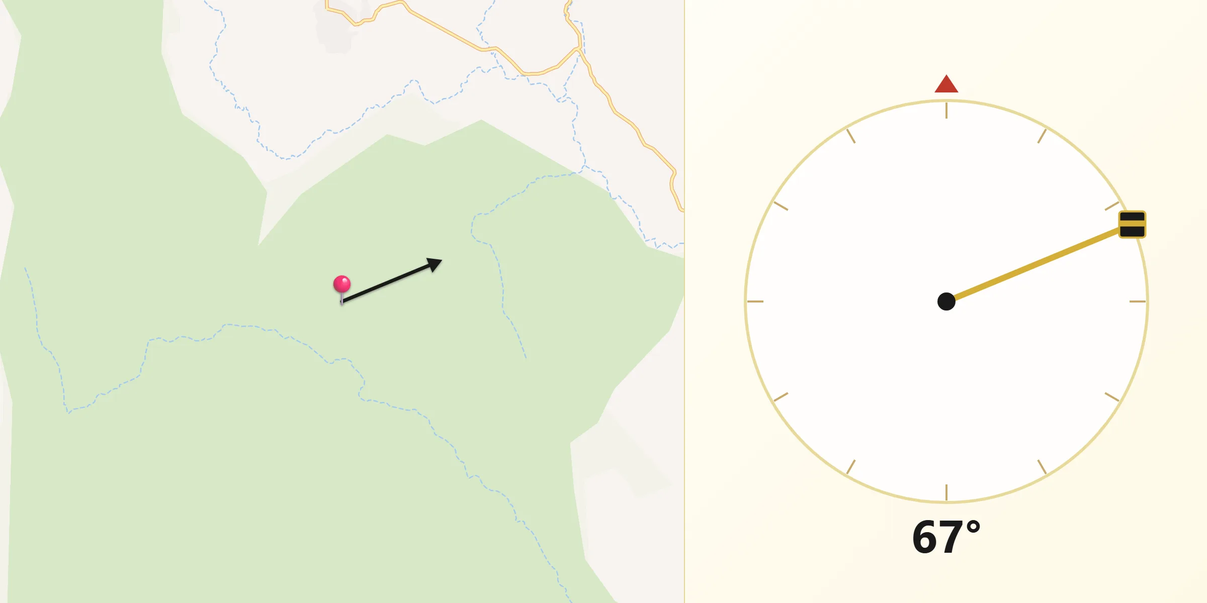 Direção da Qibla a partir de Botumirim