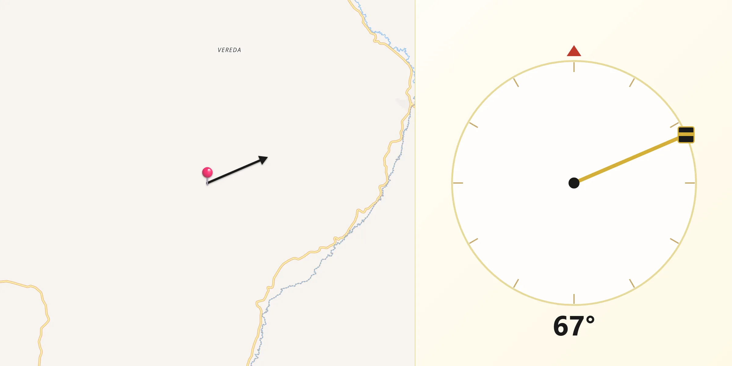Direção da Qibla a partir de Bertópolis