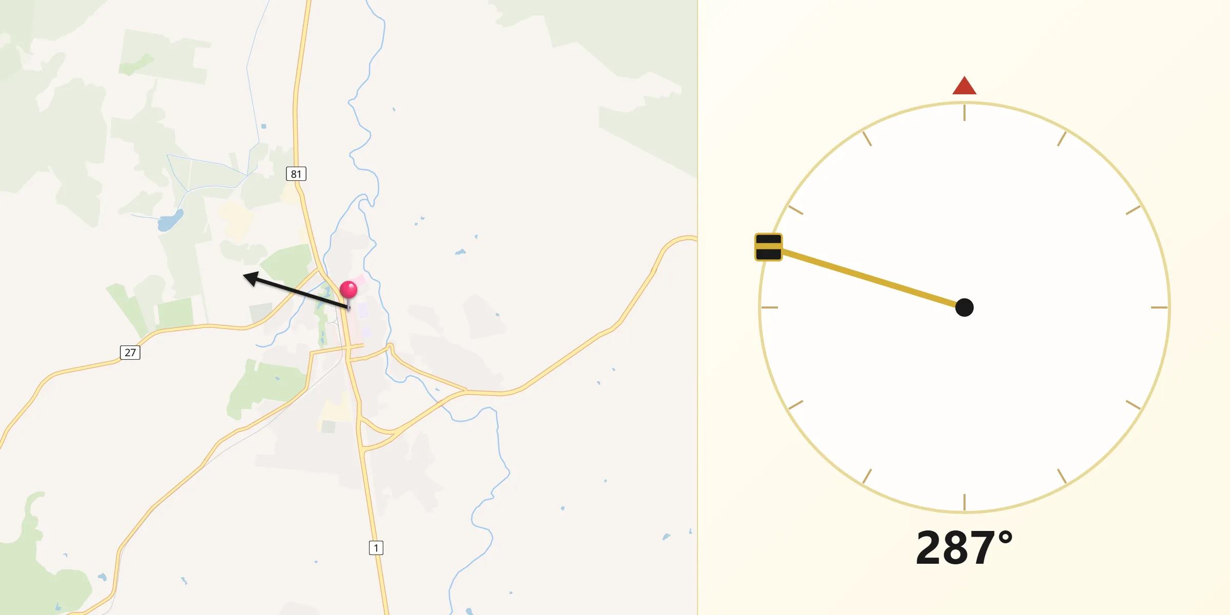 Qibla Direction from Mareeba
