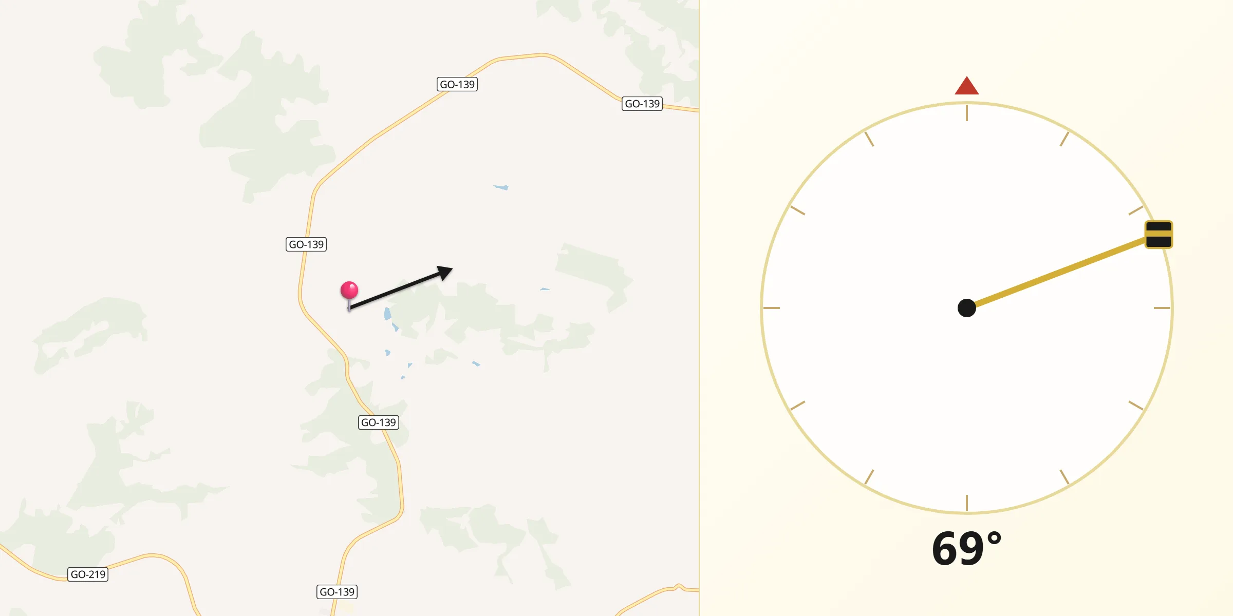 Direção da Qibla a partir de São Miguel do Passa Quatro