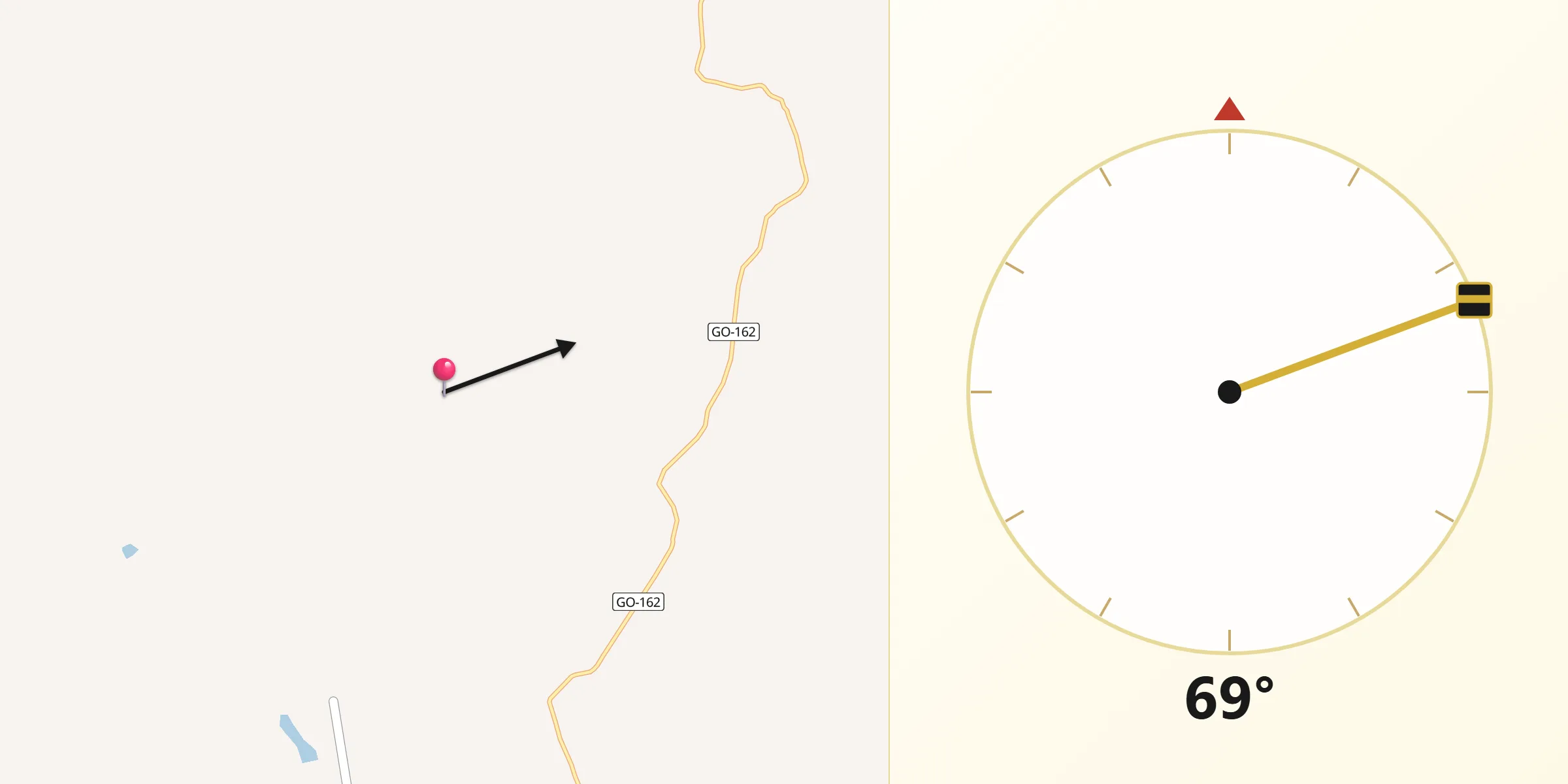 Direção da Qibla a partir de Jandaia