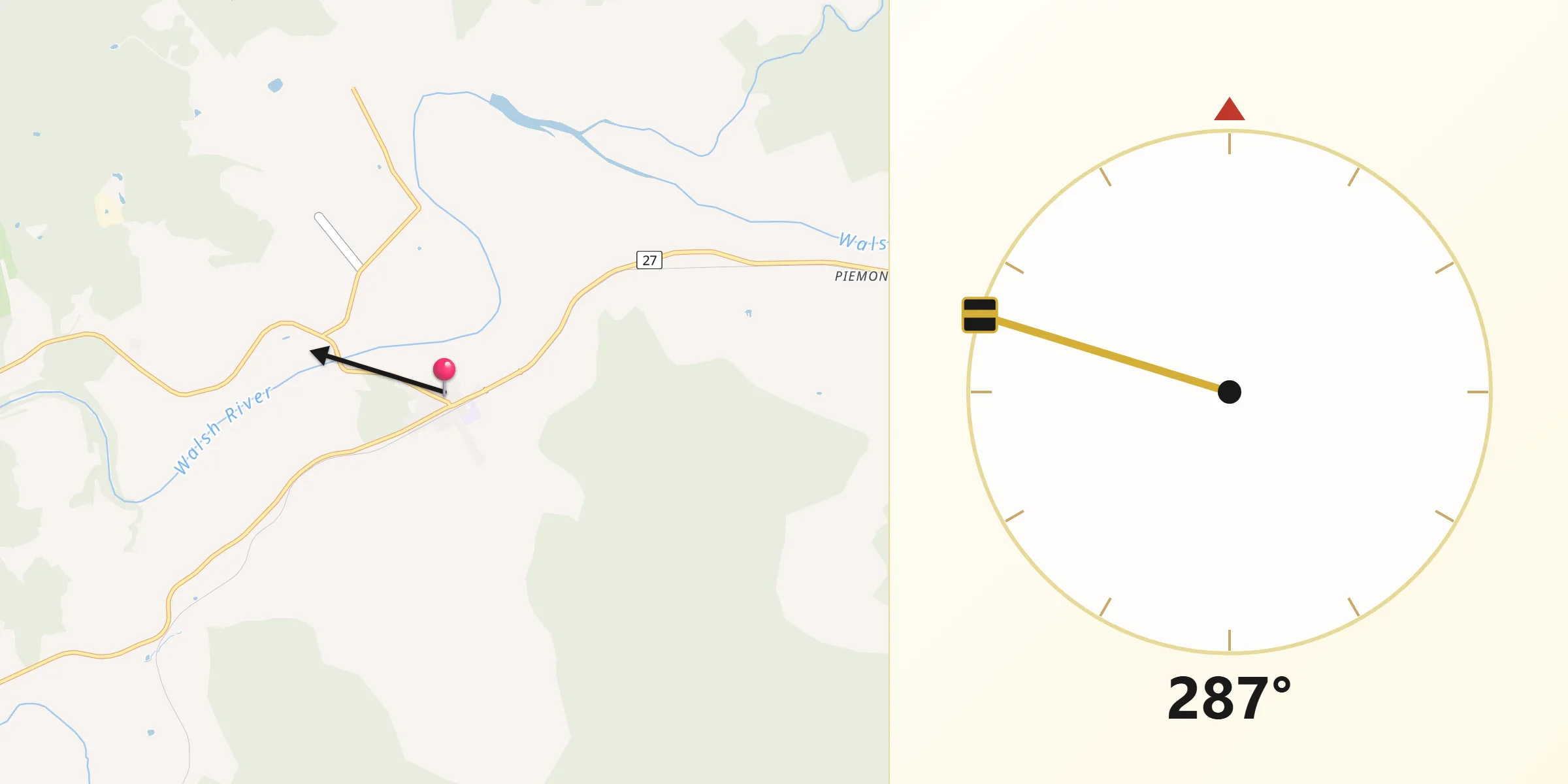 Qibla Direction from Dimbulah