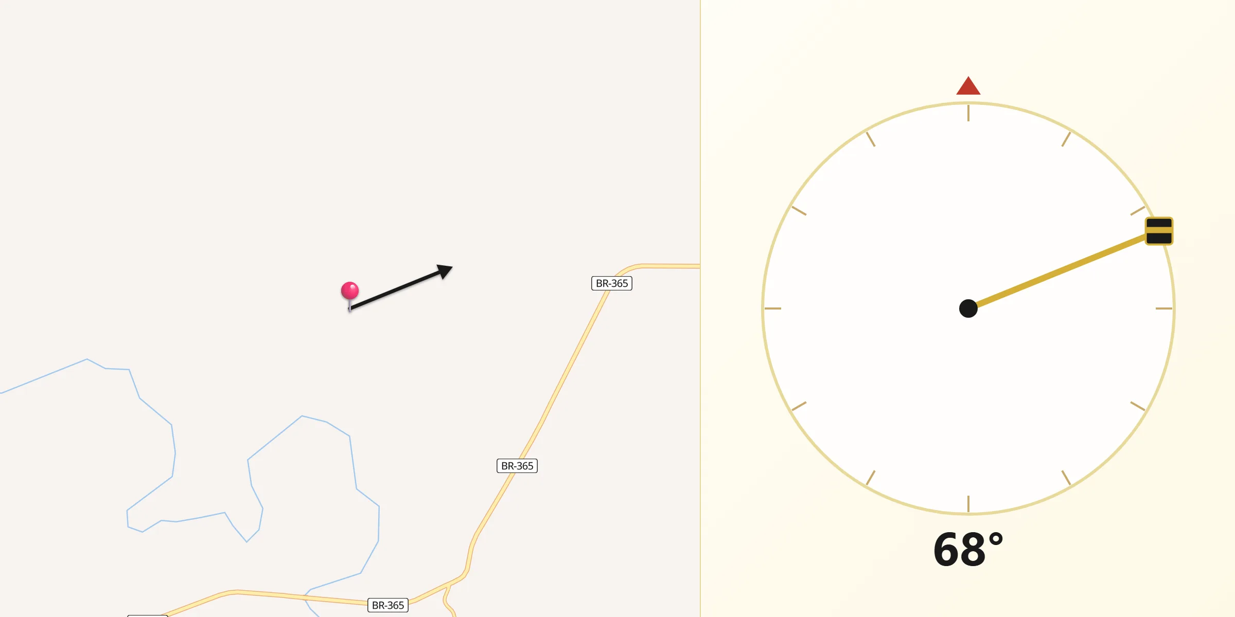 Direção da Qibla a partir de Jequitaí