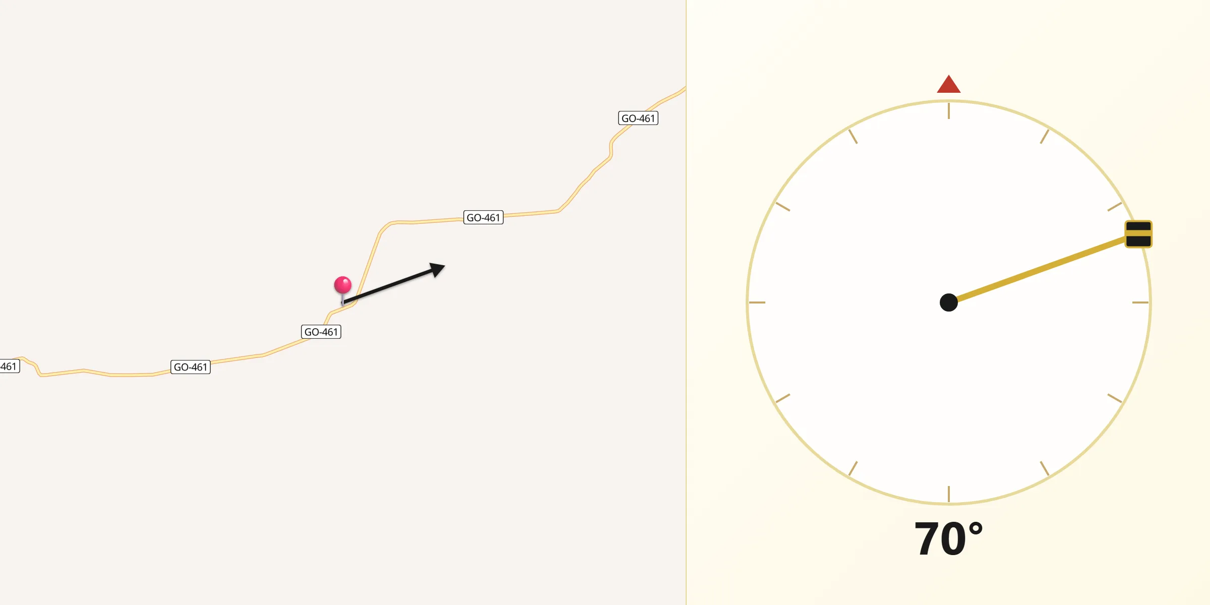 Direção da Qibla a partir de Santa Rita do Araguaia