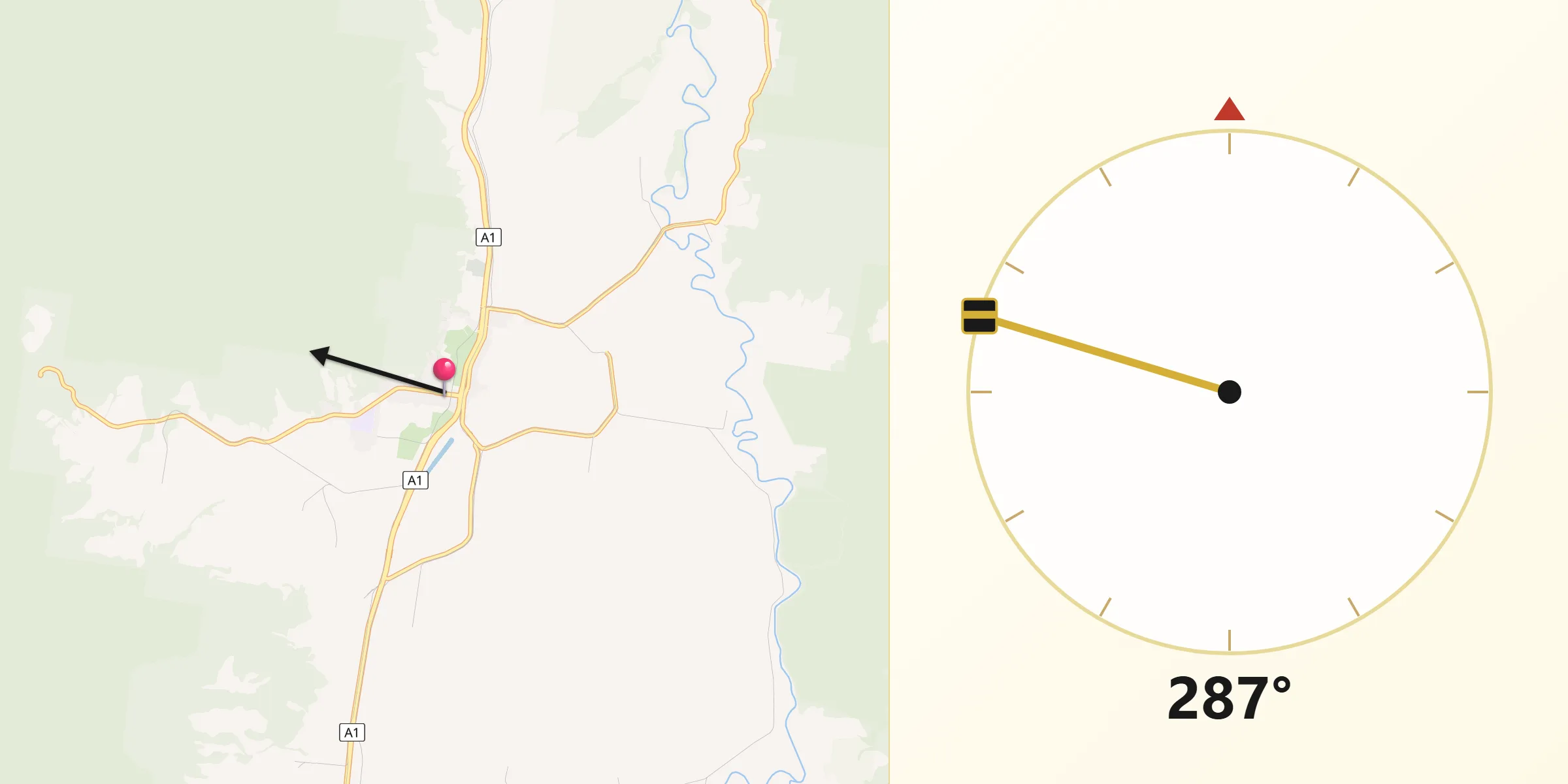 Qibla Direction from Babinda