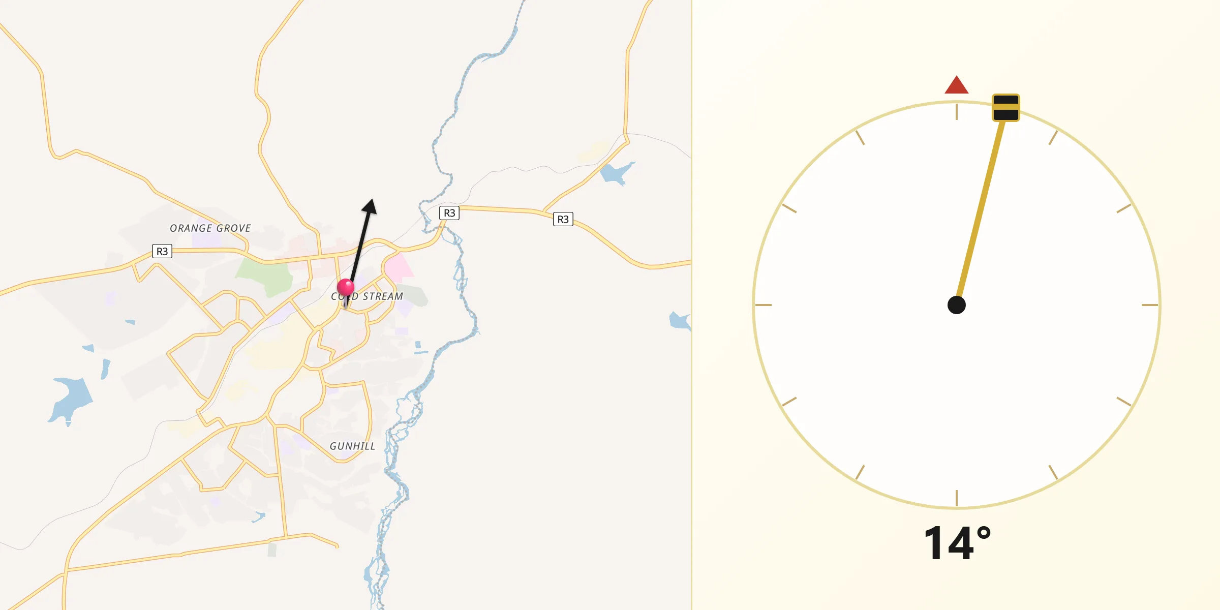 Qibla Direction from Chinhoyi