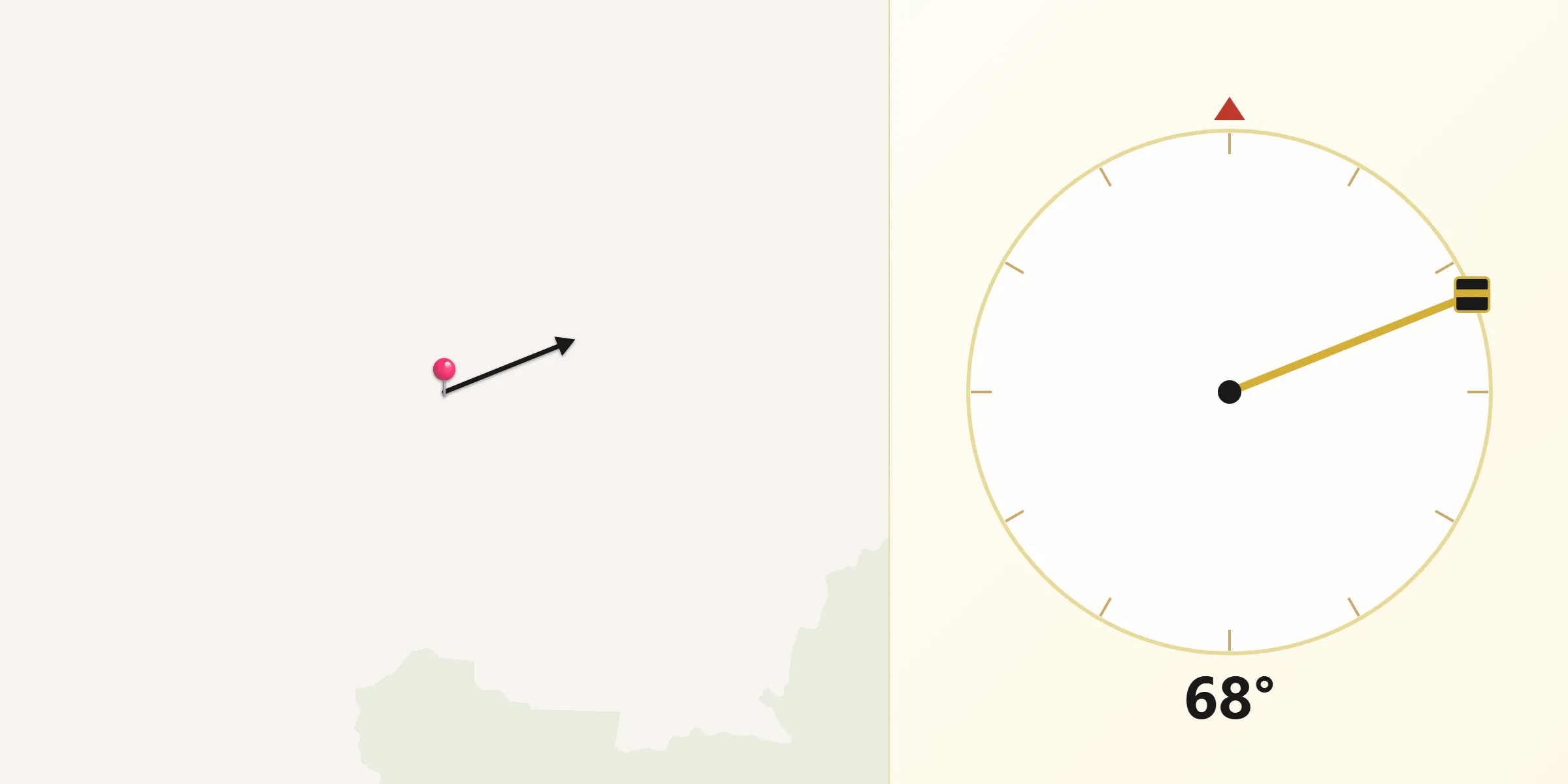 Direção da Qibla a partir de Buritizeiro
