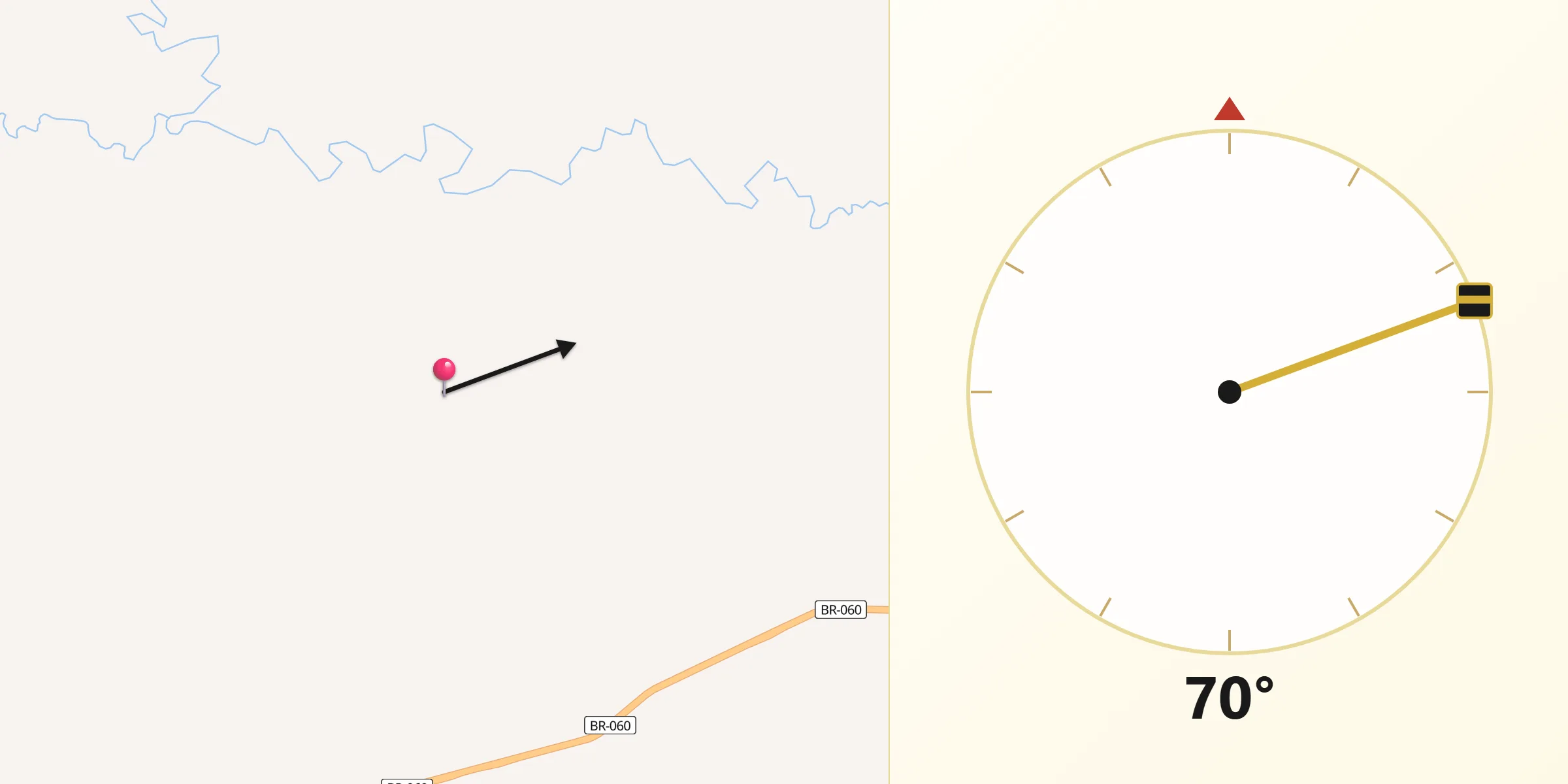 Direção da Qibla a partir de Santo Antônio da Barra