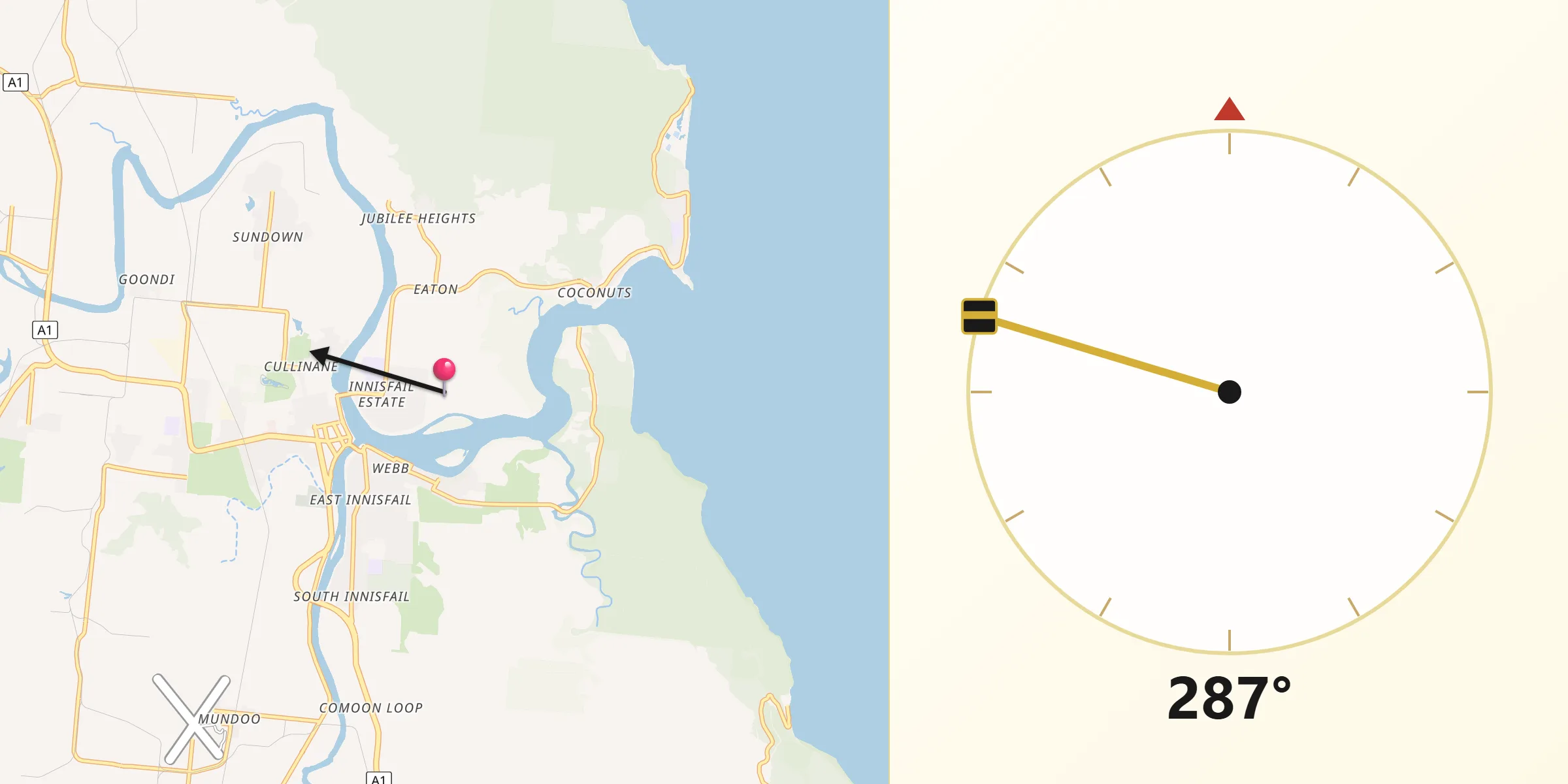 Qibla Direction from Innisfail Estate