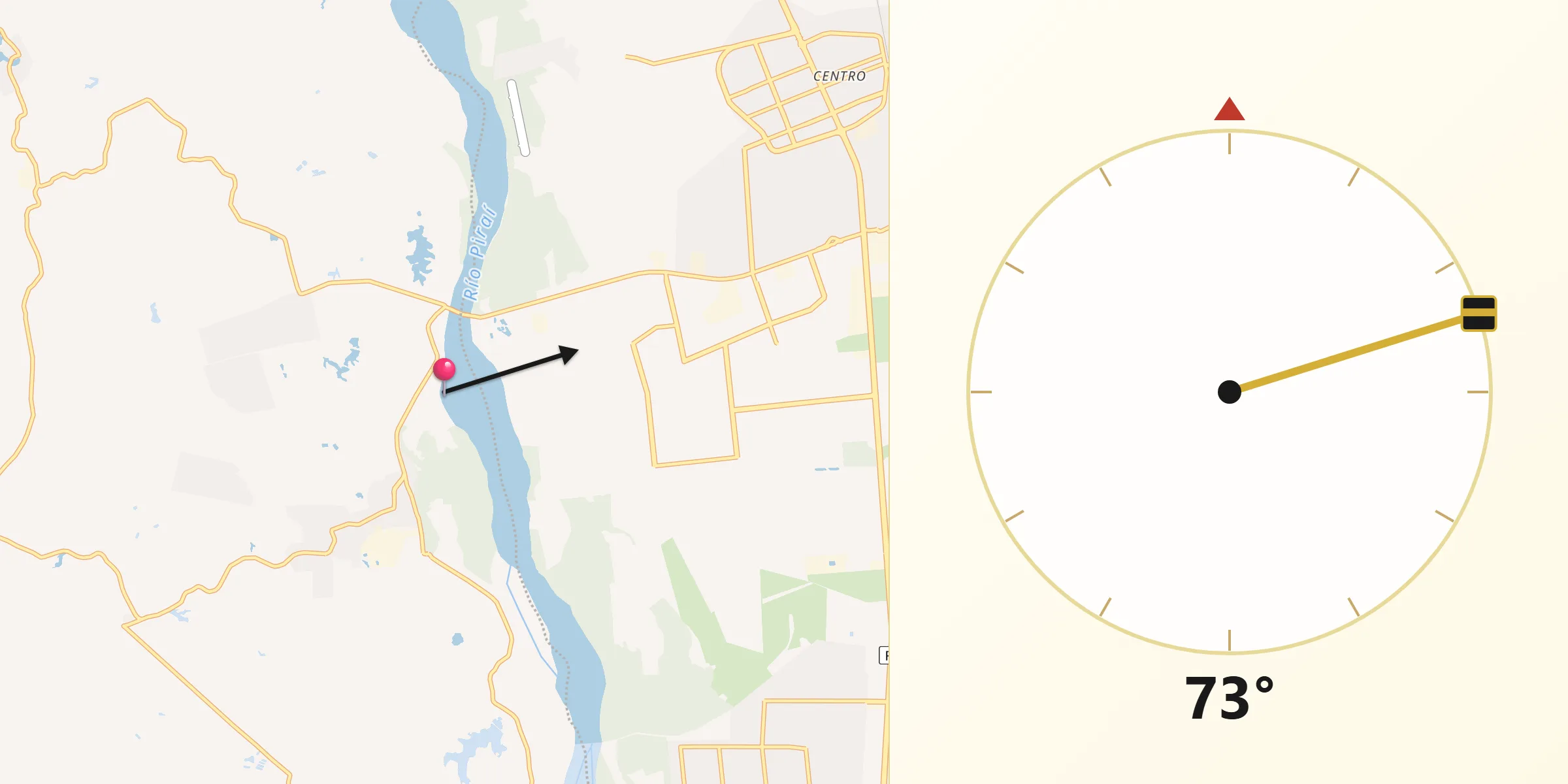 Dirección de la Qibla desde La Bélgica