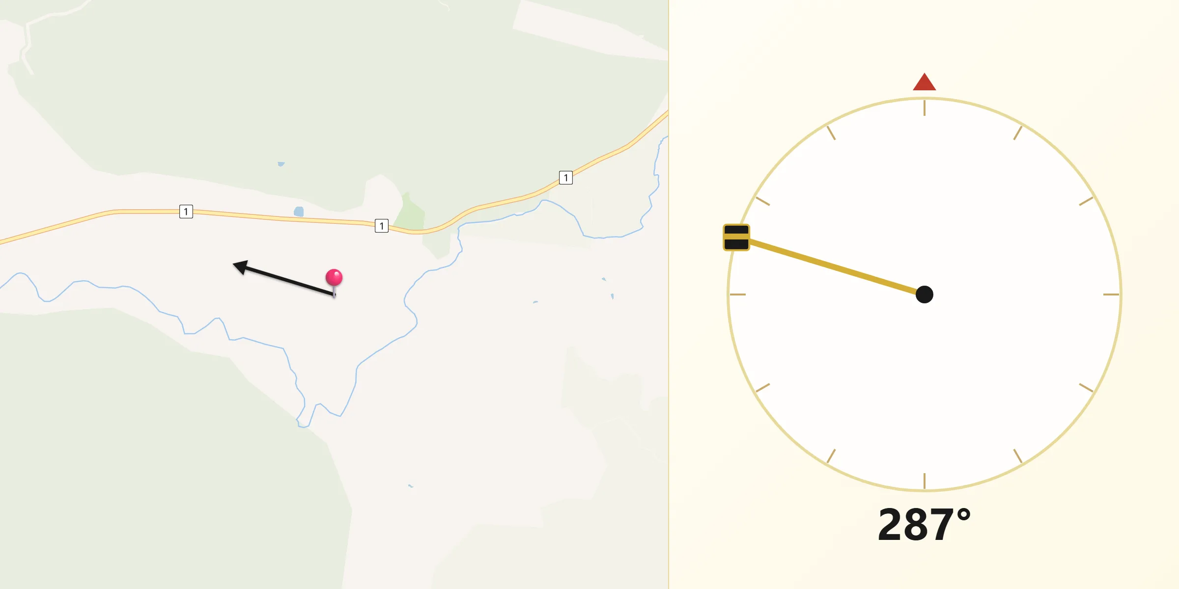 Qibla Direction from Millstream