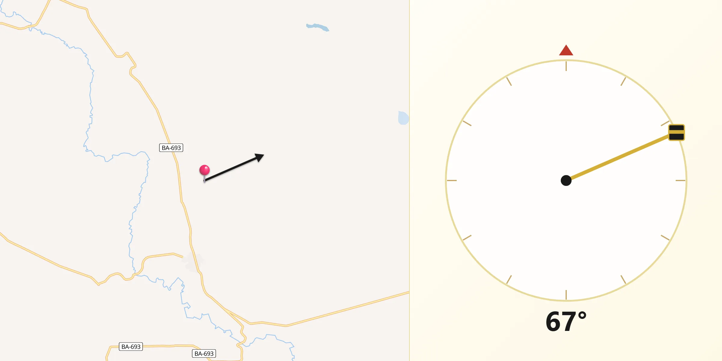 Direção da Qibla a partir de Ibirapuã