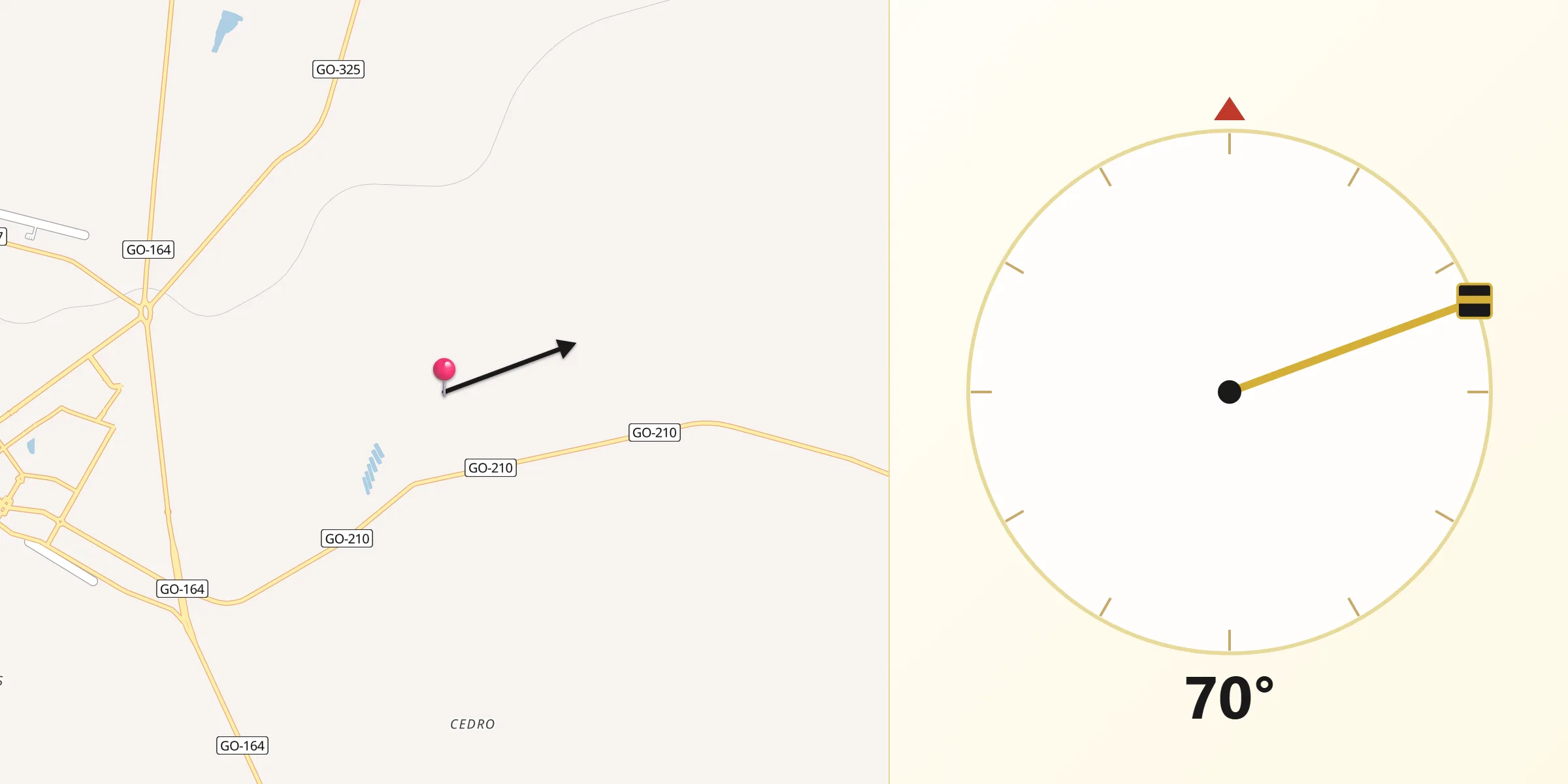 Direção da Qibla a partir de Santa Helena de Goiás