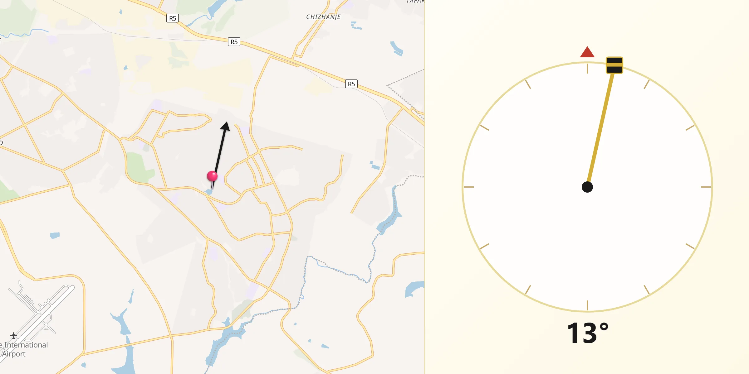 Qibla Direction from Epworth