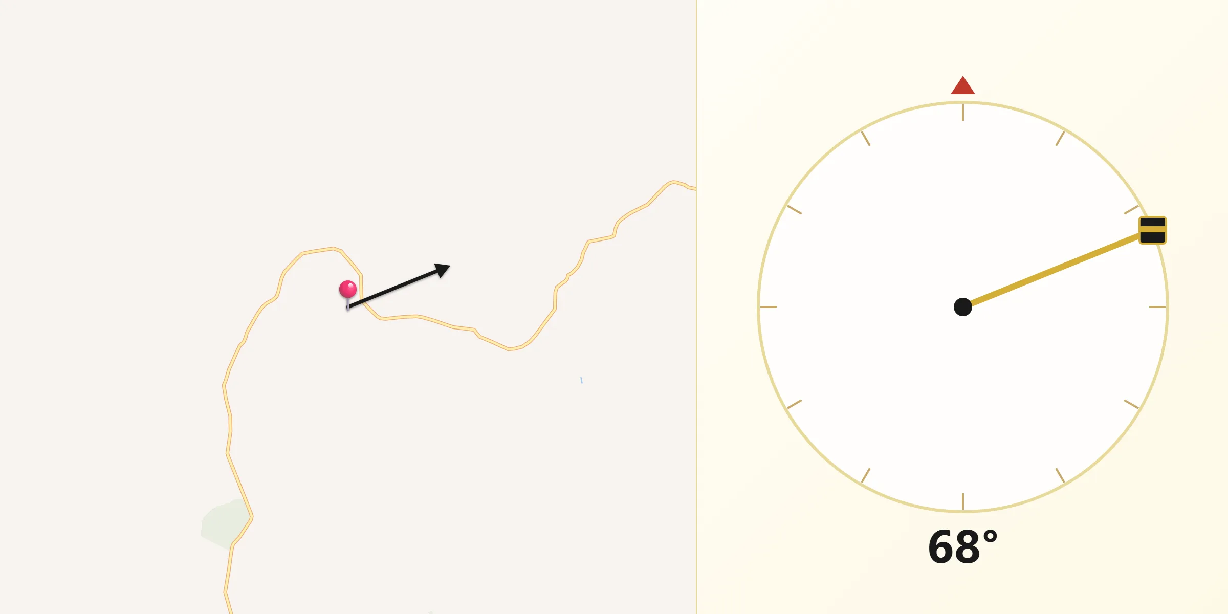 Direção da Qibla a partir de Lassance