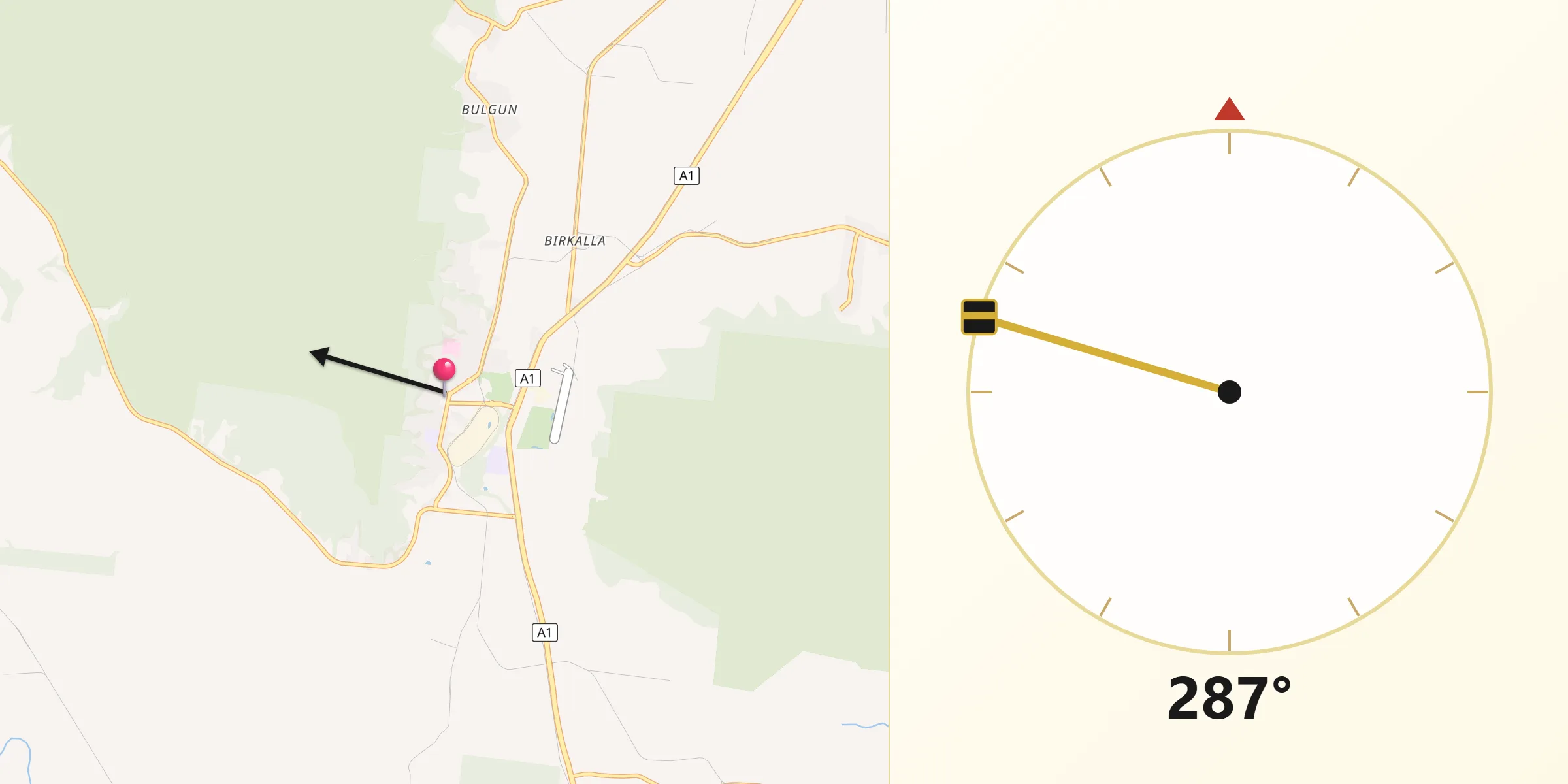Qibla Direction from Tully