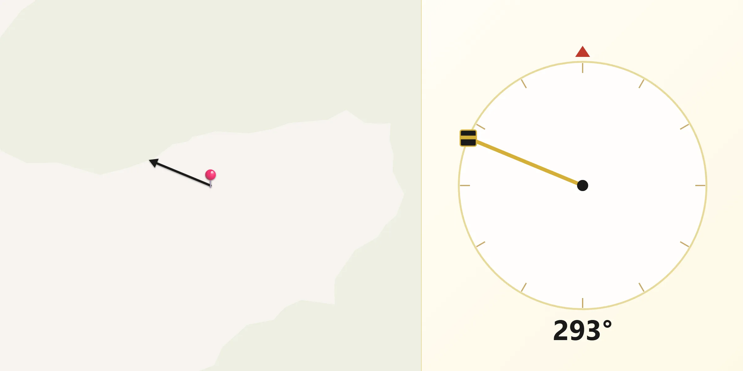 Qibla Direction from Broome