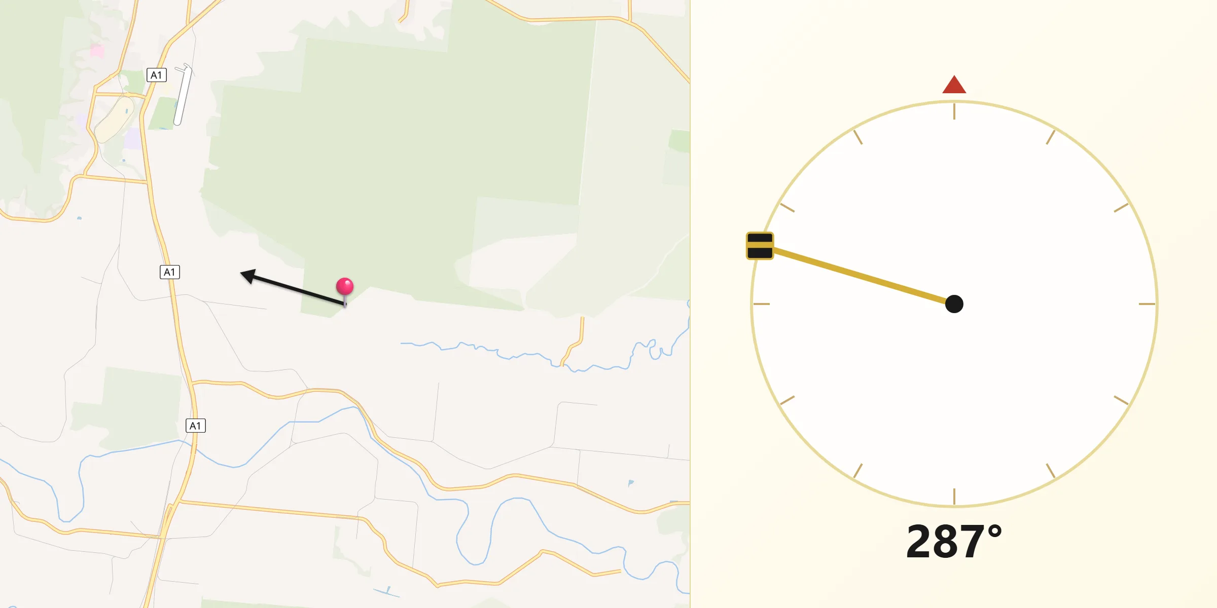 Qibla Direction from Cassowary Coast