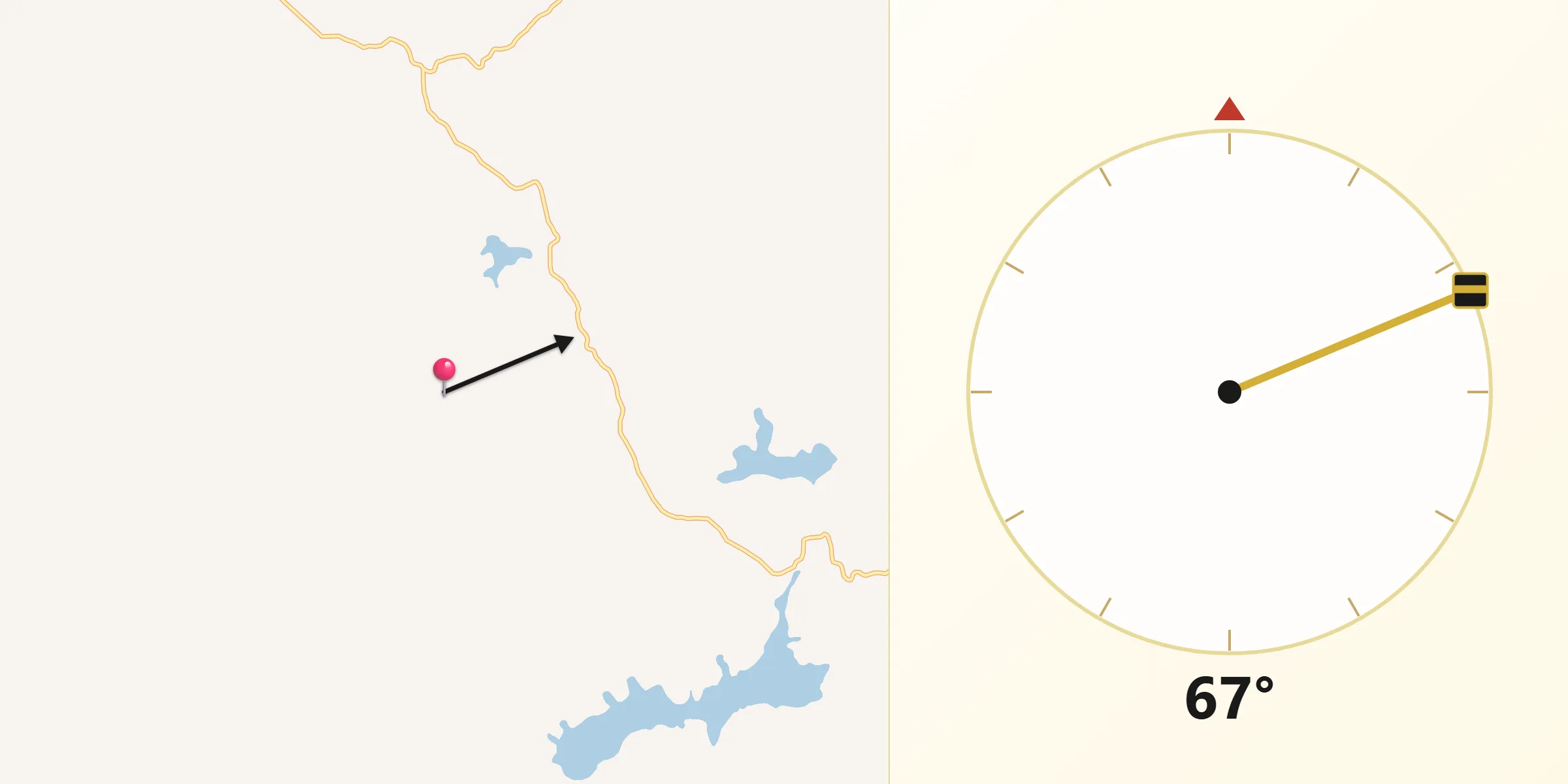 Direção da Qibla a partir de Franciscópolis