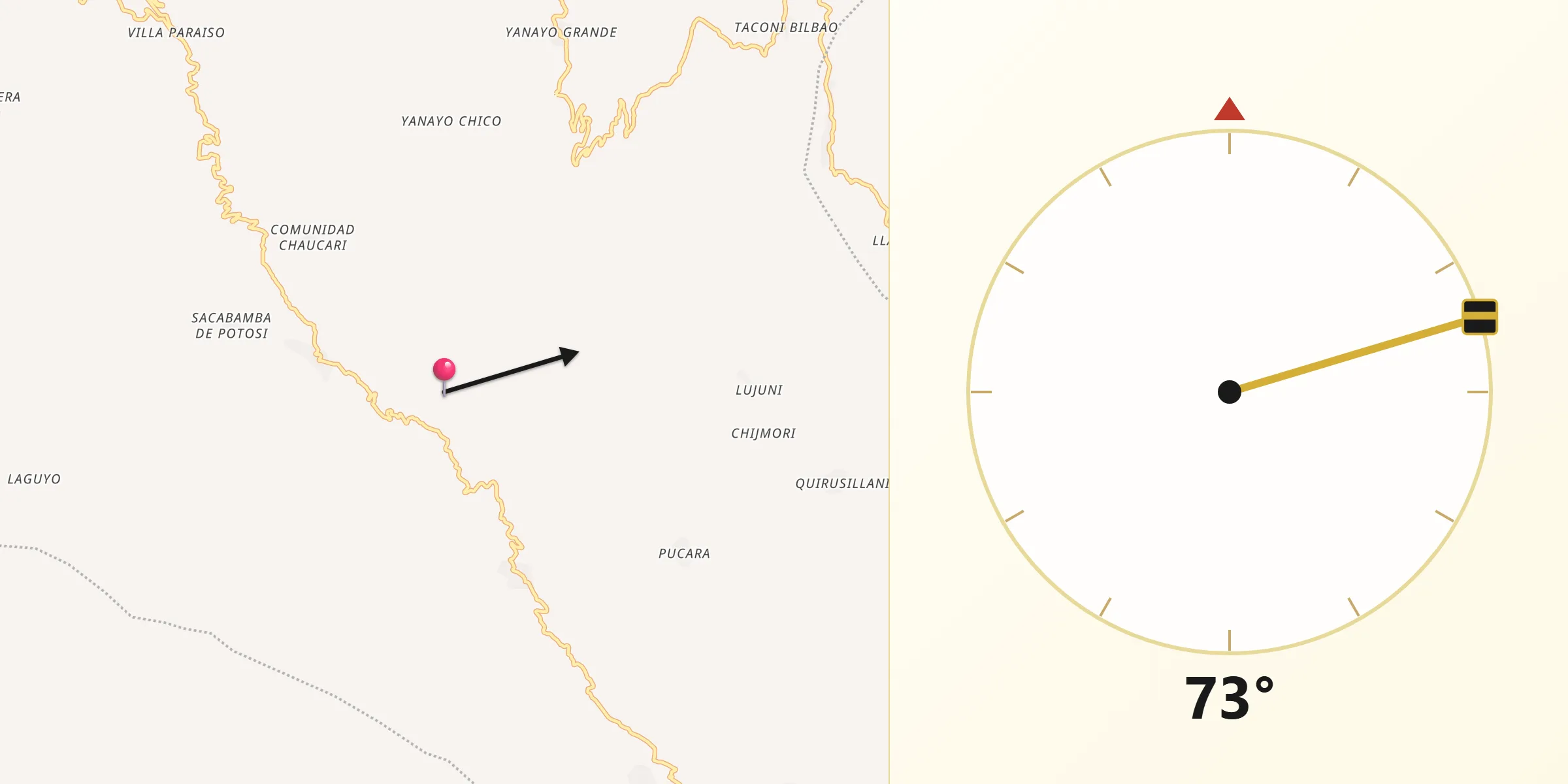 Dirección de la Qibla desde Provincia General Bilbao