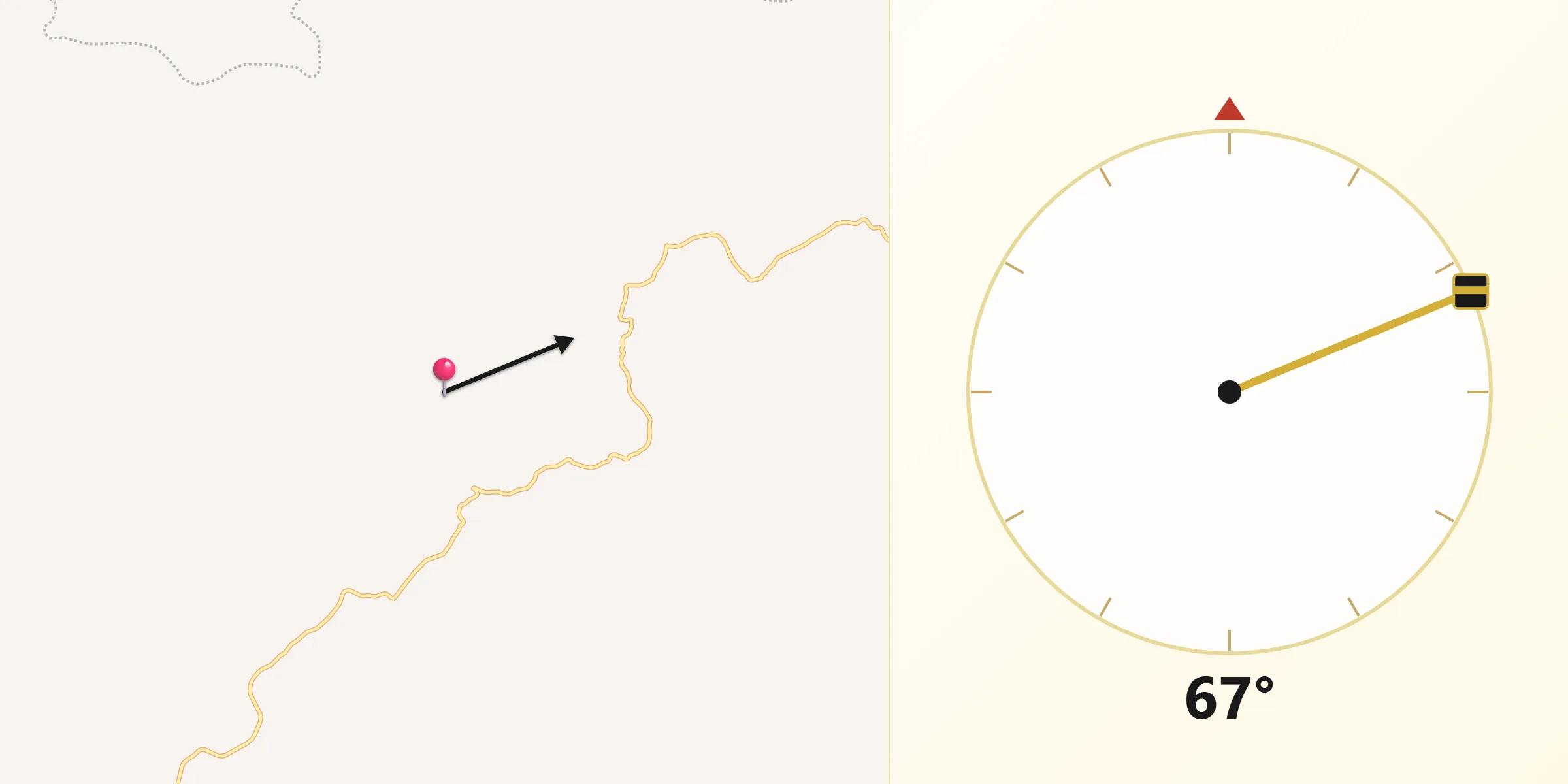 Direção da Qibla a partir de Frei Lagonegro