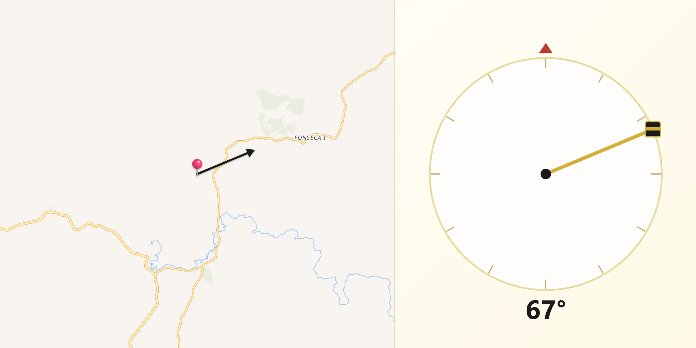 Direção da Qibla a partir de São José do Jacuri