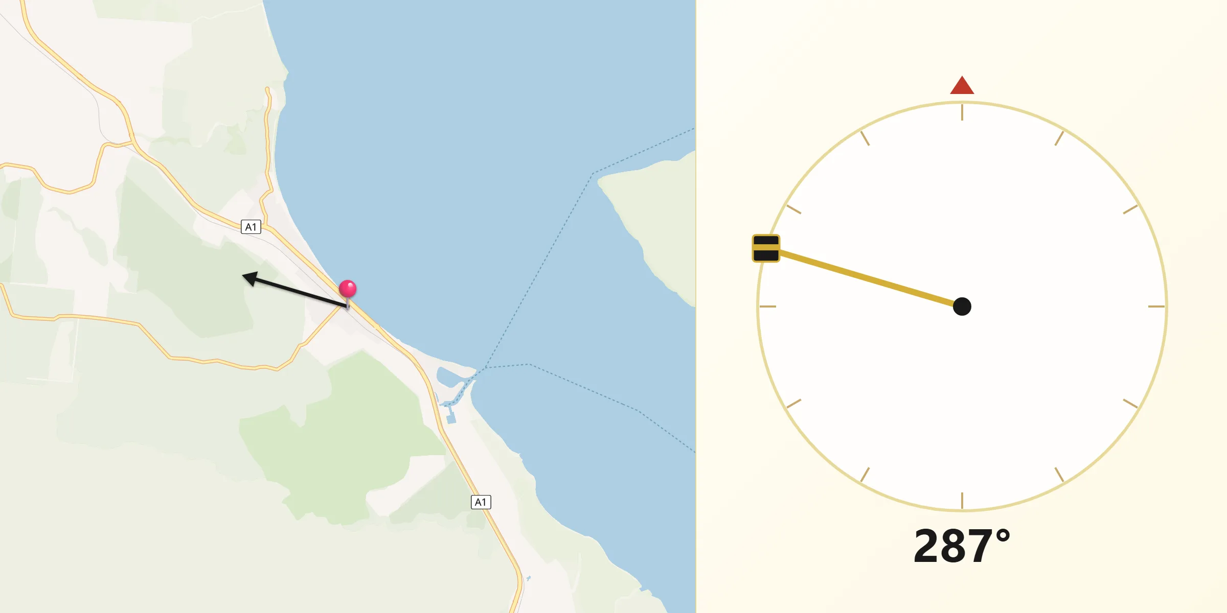 Qibla Direction from Cardwell