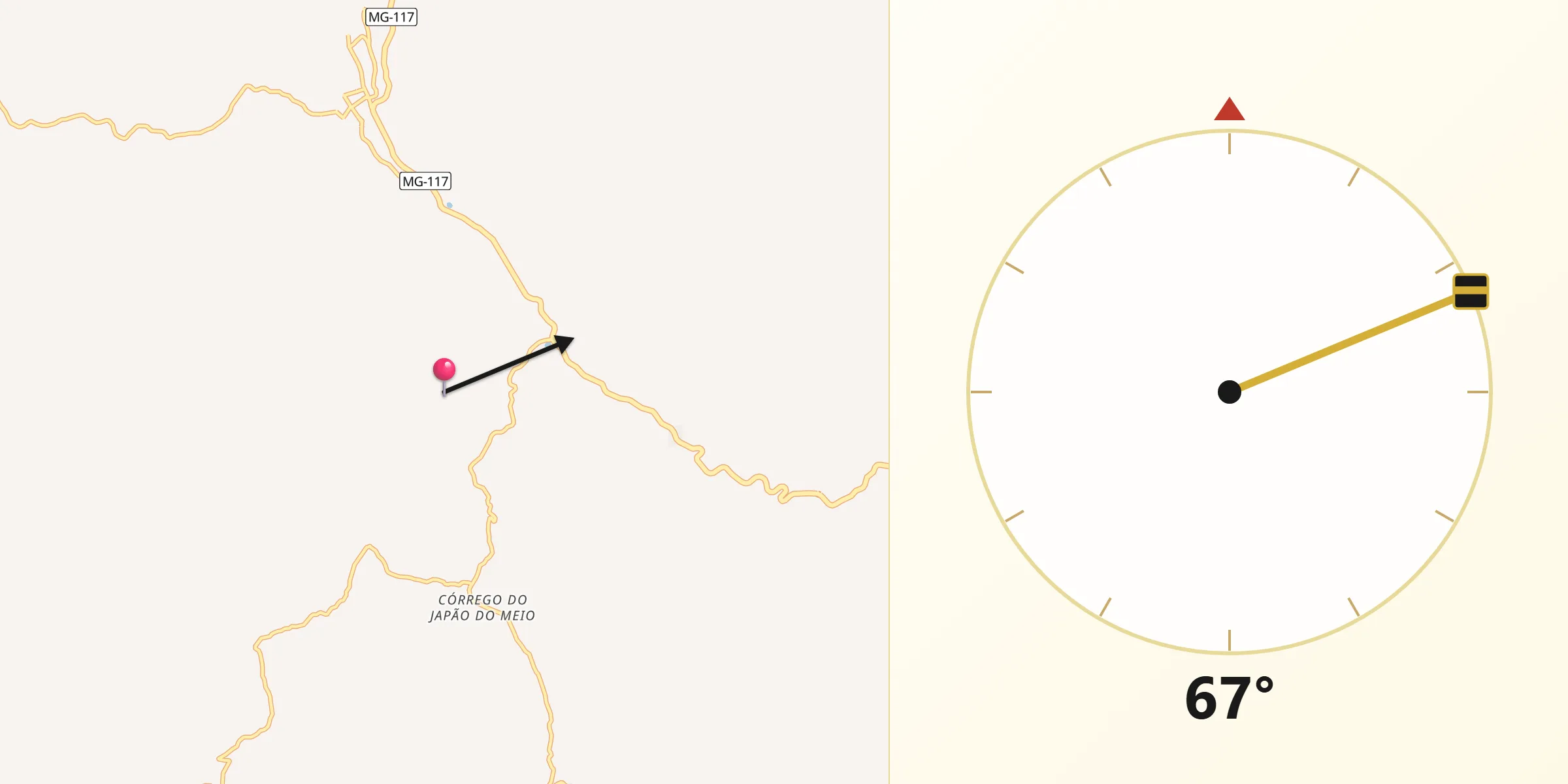 Direção da Qibla a partir de Coluna