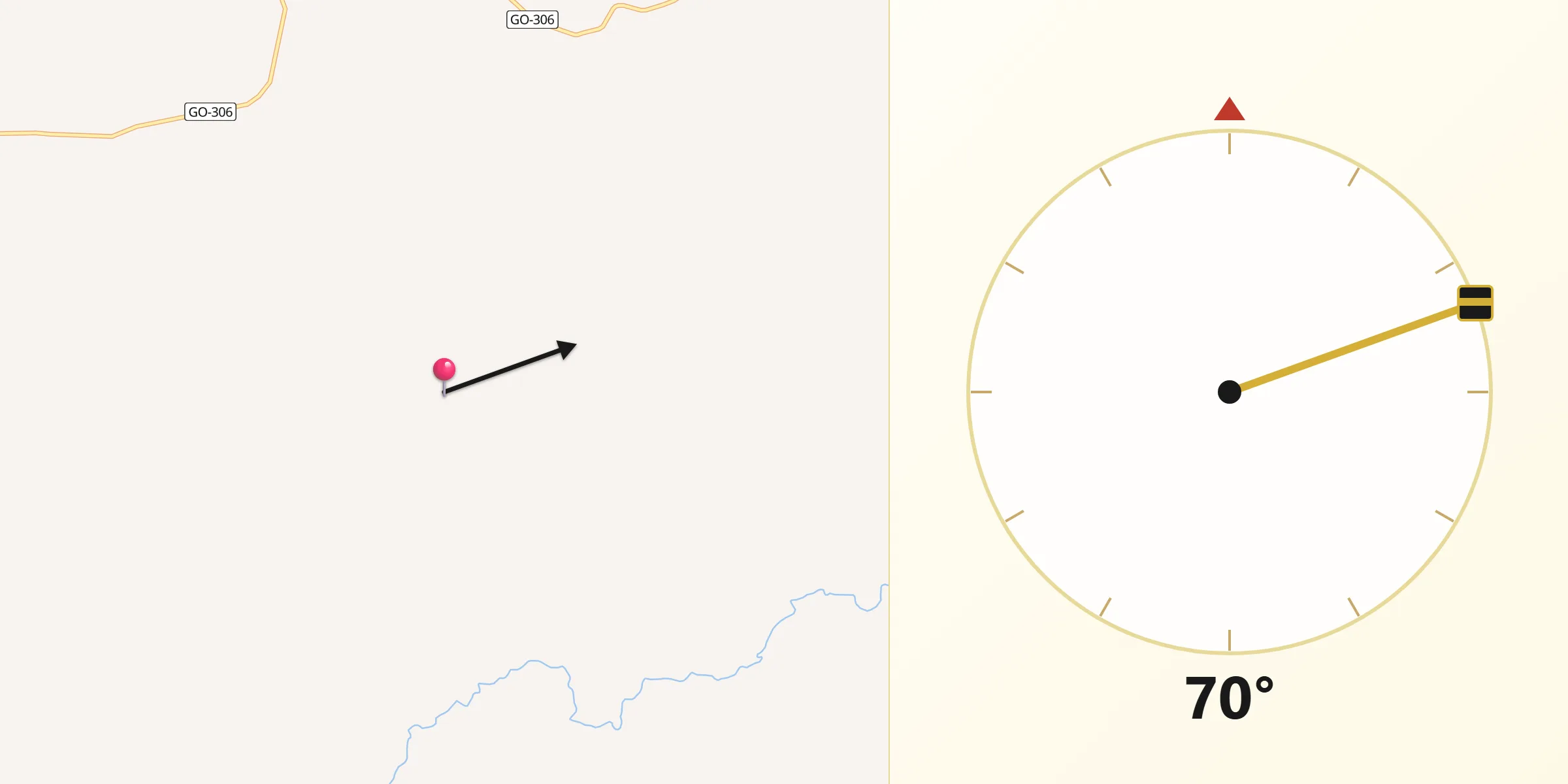 Direção da Qibla a partir de Serranópolis