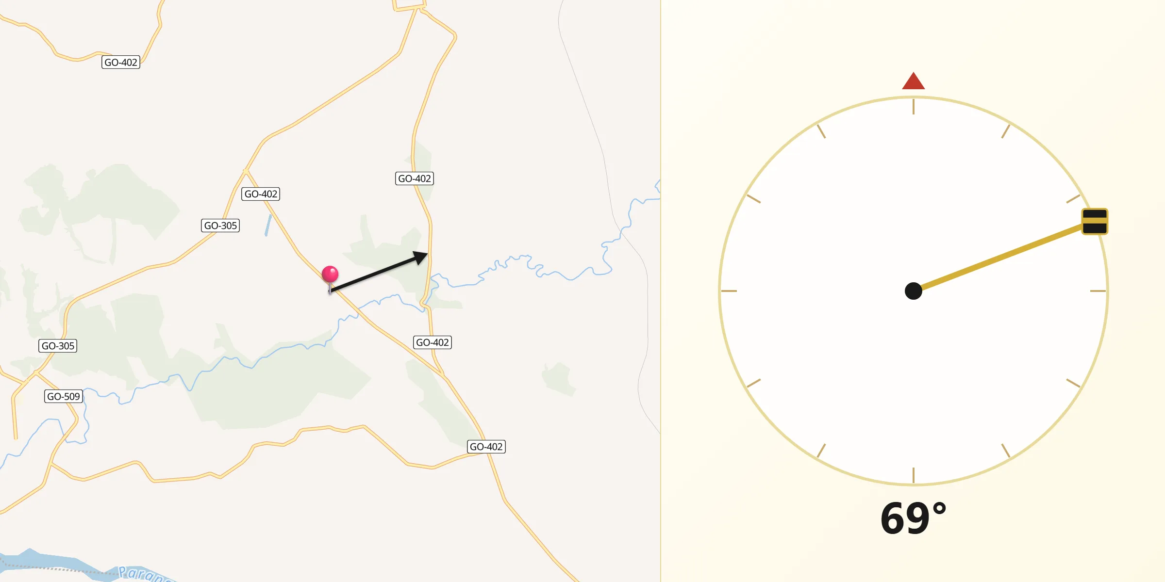 Direção da Qibla a partir de Cumari