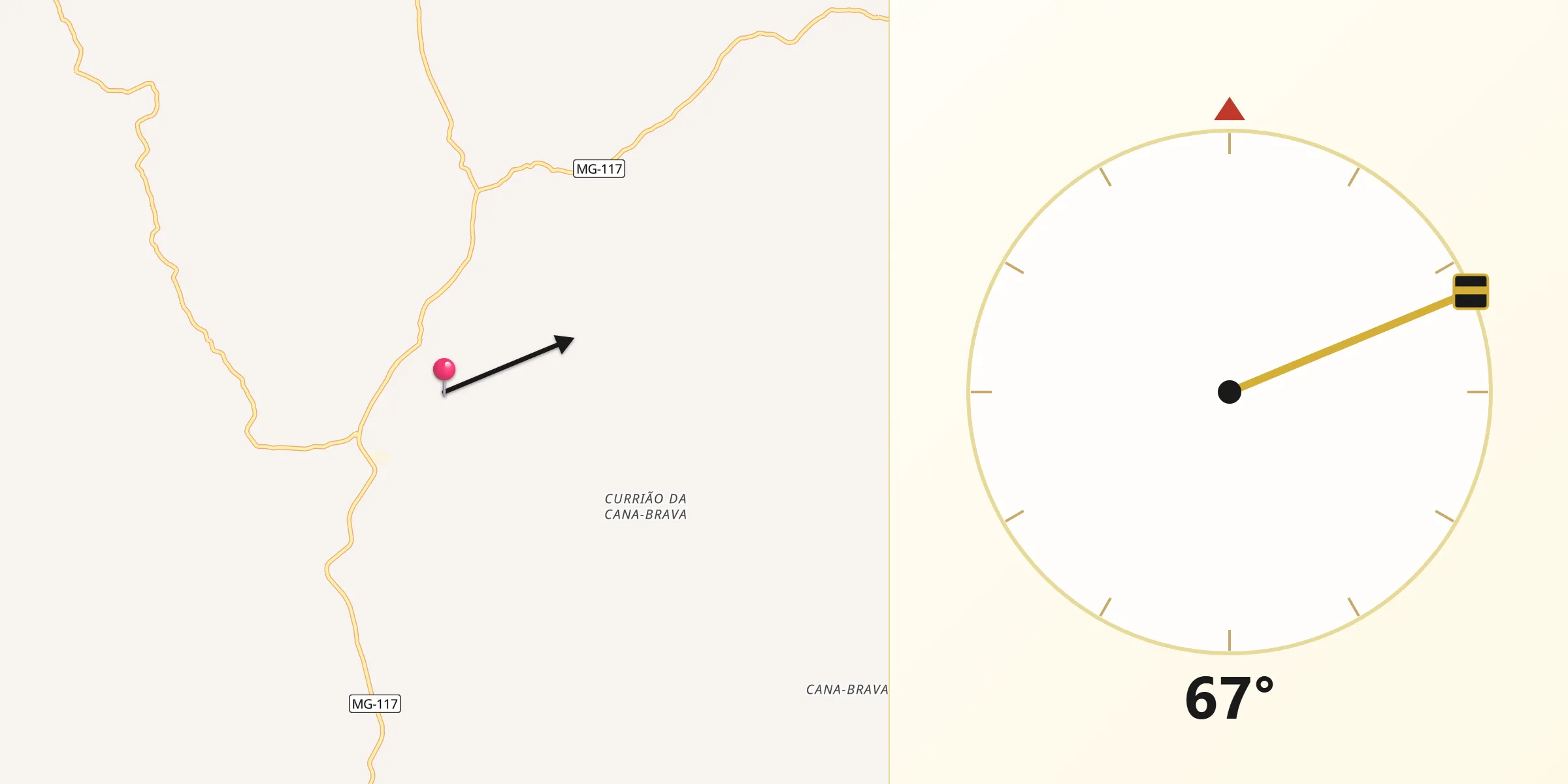 Direção da Qibla a partir de Paulistas
