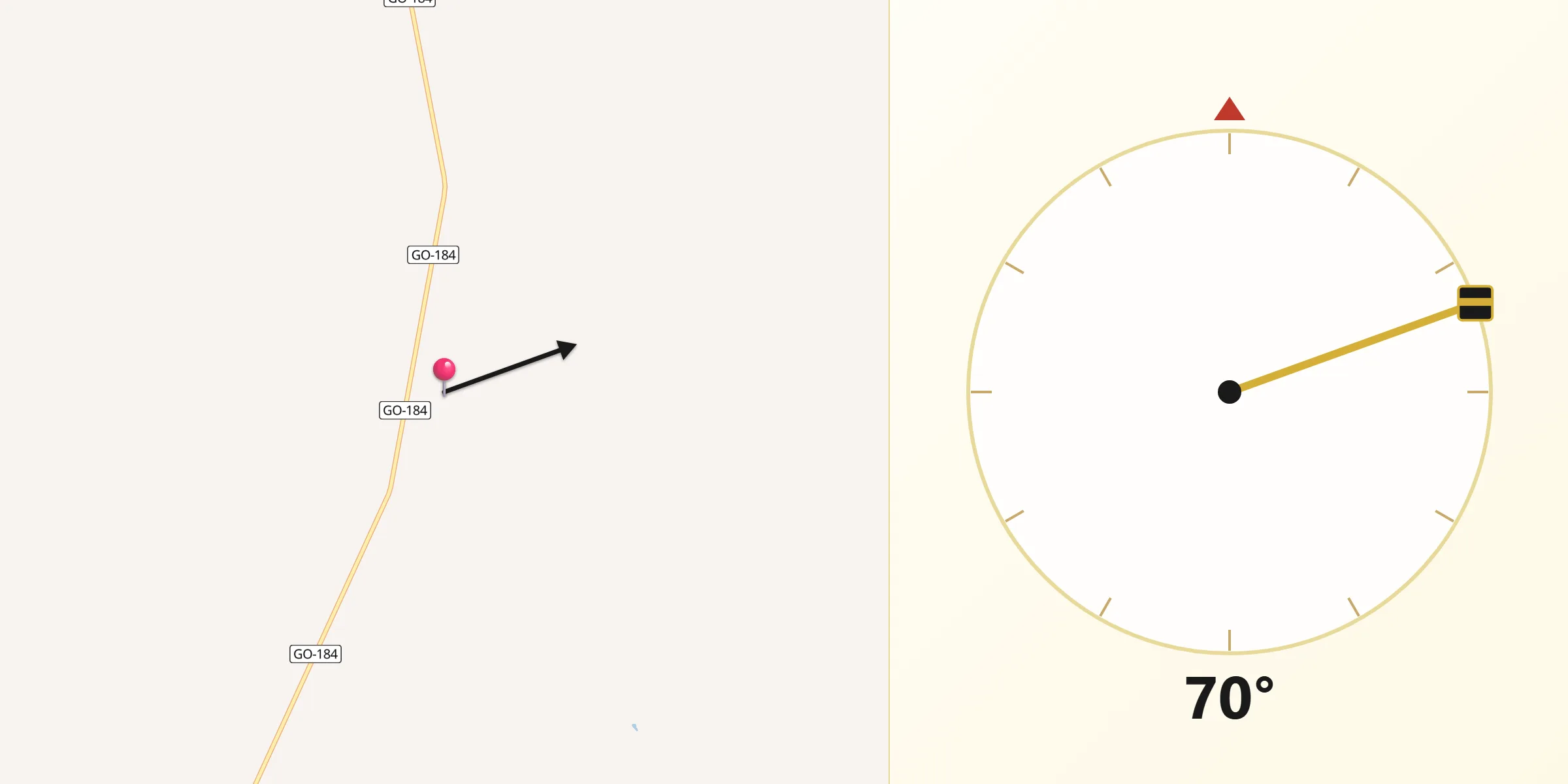 Direção da Qibla a partir de Aporé